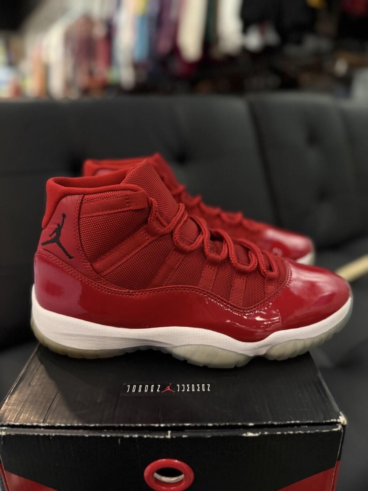 Other Jordan 11 Retro High Win Like 96 Size 10 Pre-Owned Red White Size US 10 / EU 43 - 1 Thumbnail