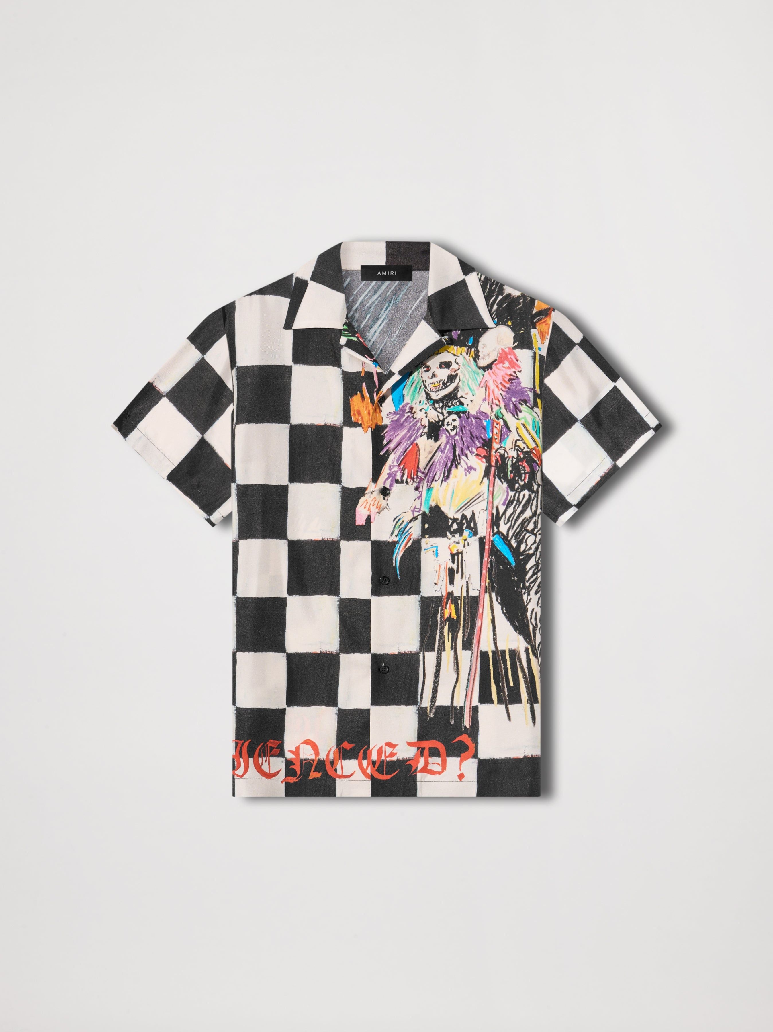 Amiri × Wes Lang o1w1db10125 Skull Bowling Shirt in Multicolor Size US XL / EU 56 / 4 - 1 Thumbnail