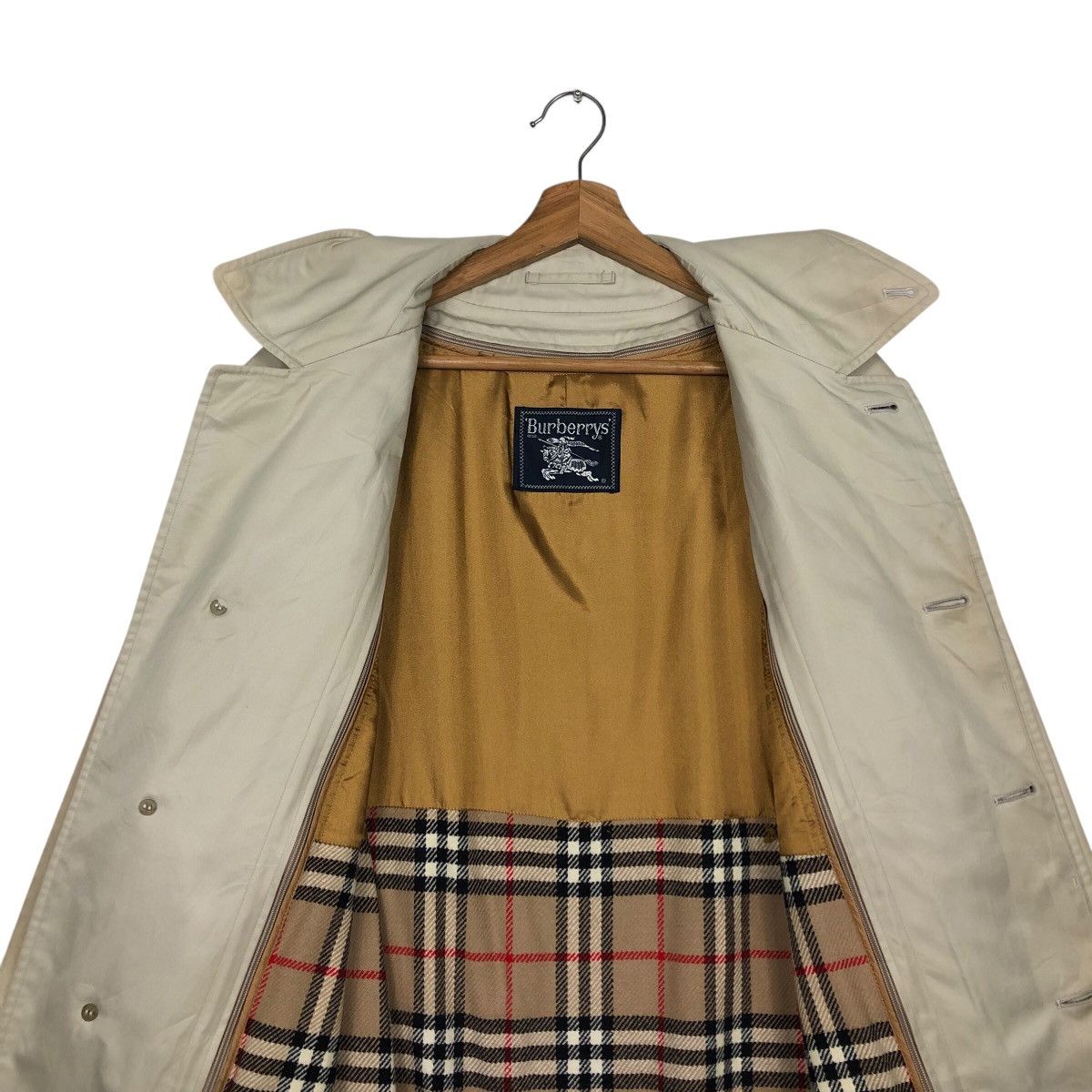Burberry 📌Vintage Long Jacket Burberrys Nova Check Blanket Lining Size US M / EU 48-50 / 2 - 16 Thumbnail