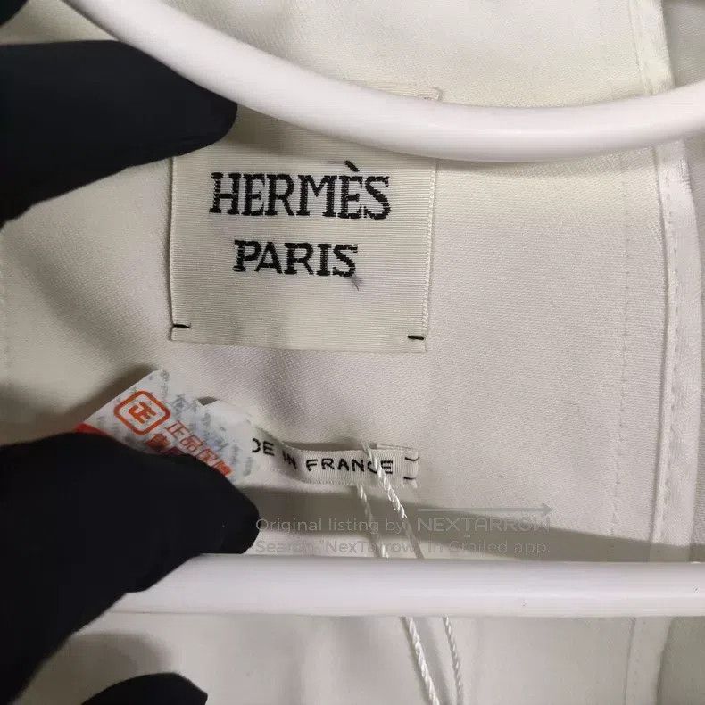 Hermes Hermes White Linen Jacket Size XS / US 0-2 / IT 36-38 - 4 Thumbnail