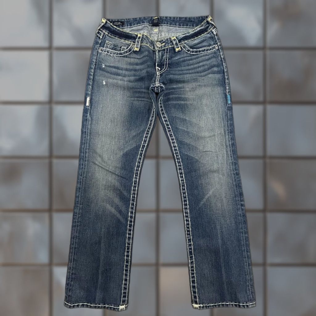 True Religion VINTAGE True Religion Jeans Womens 28 Billie Low Rise Straight Denim Blue 90s Pockets Jeans Womens Size 28" / US 6 / IT 42 - 1 Thumbnail