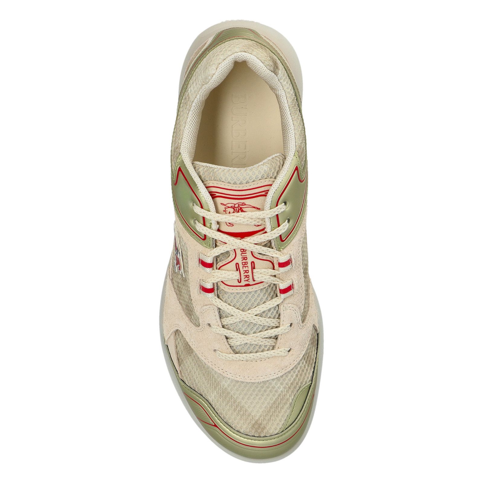Burberry BURBERRY Matrix Cream Leather Sneakers New & Authentic (Men' Size US 8 / EU 41 - 4 Thumbnail