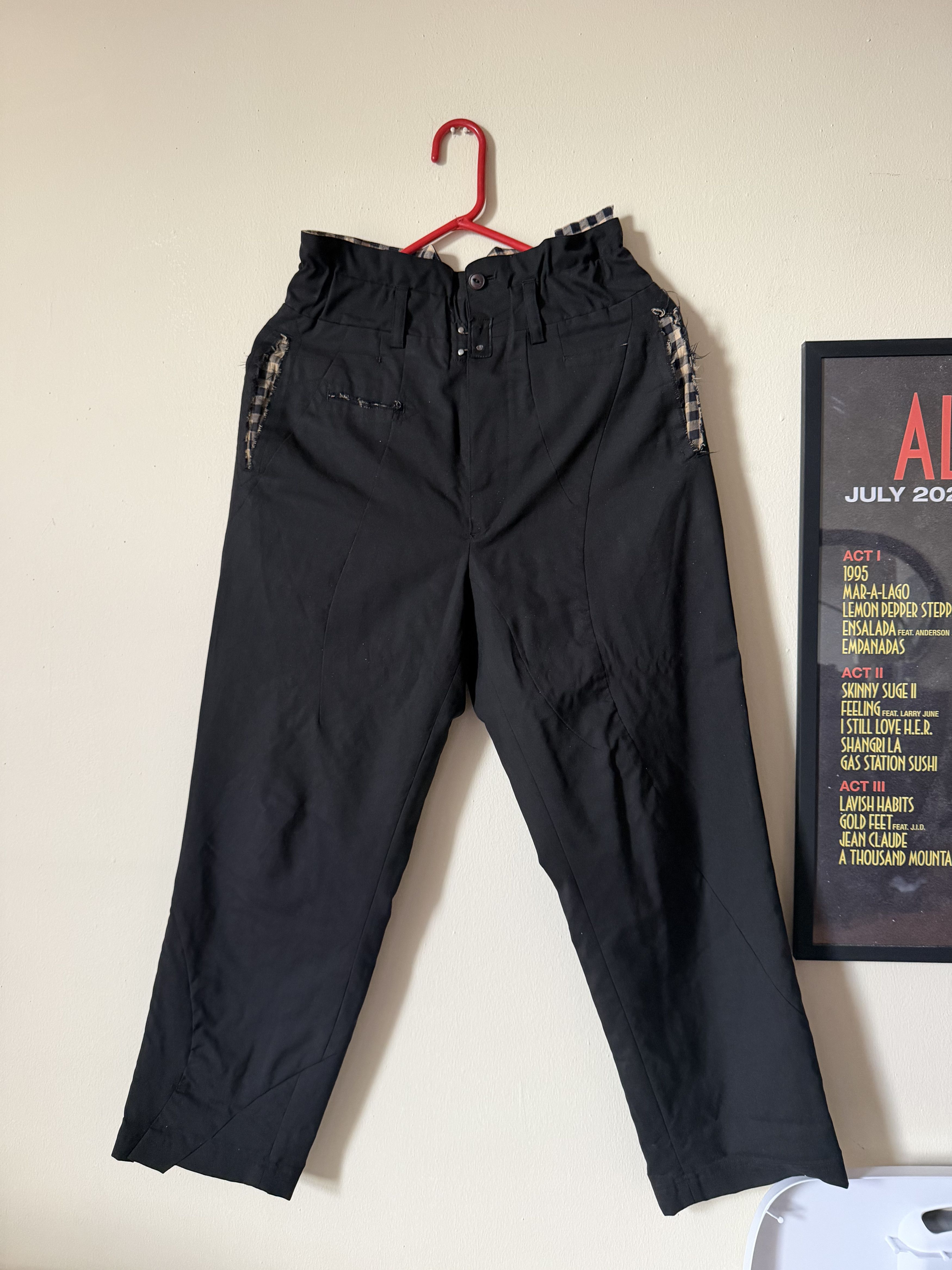 Takahiromiyashita The Soloist. Black/plaid lined suit (blazer and pants) Size 34S - 5 Thumbnail