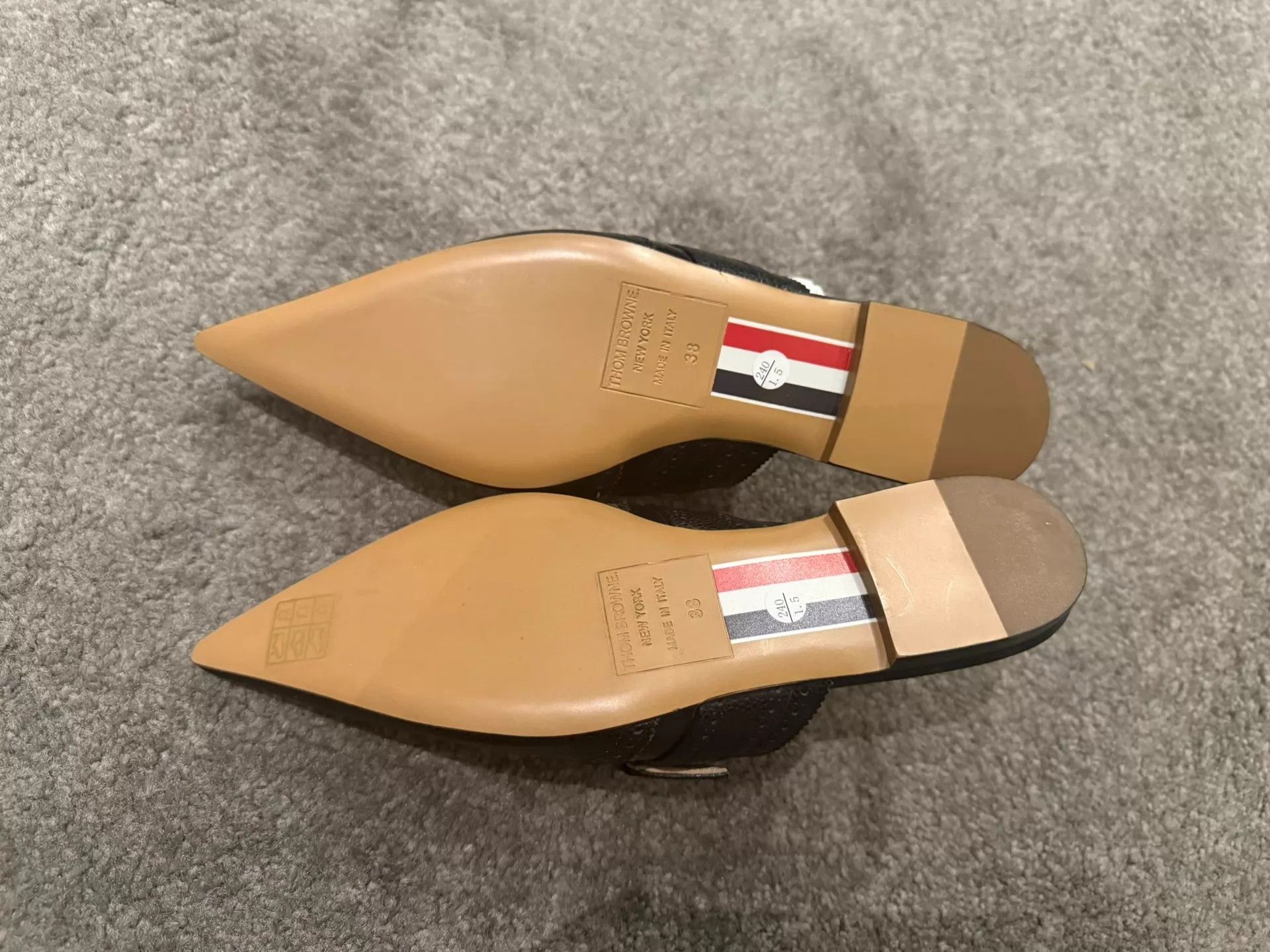 Thom Browne Thom Browne Women's Rare Leather Pointed Toe Slide 38 New Size US 7.5 / IT 37.5 - 5 Thumbnail