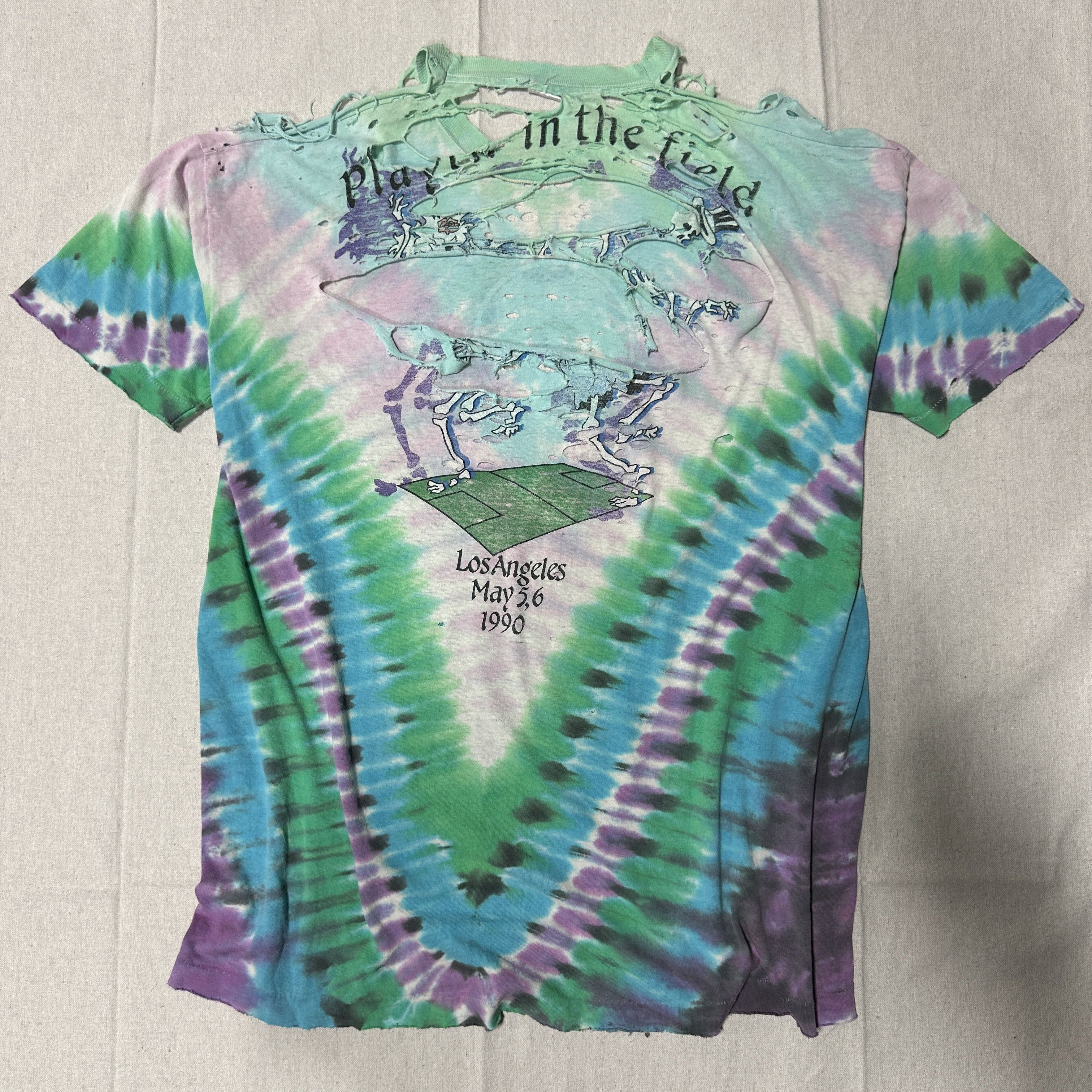 Fruit Of The Loom Vintage Grateful Dead Olympic Velodrome Tie-Dye T-Shirt Size XXL MAJOR DISTRESSED Size US XXL / EU 58 / 5 - 10 Thumbnail