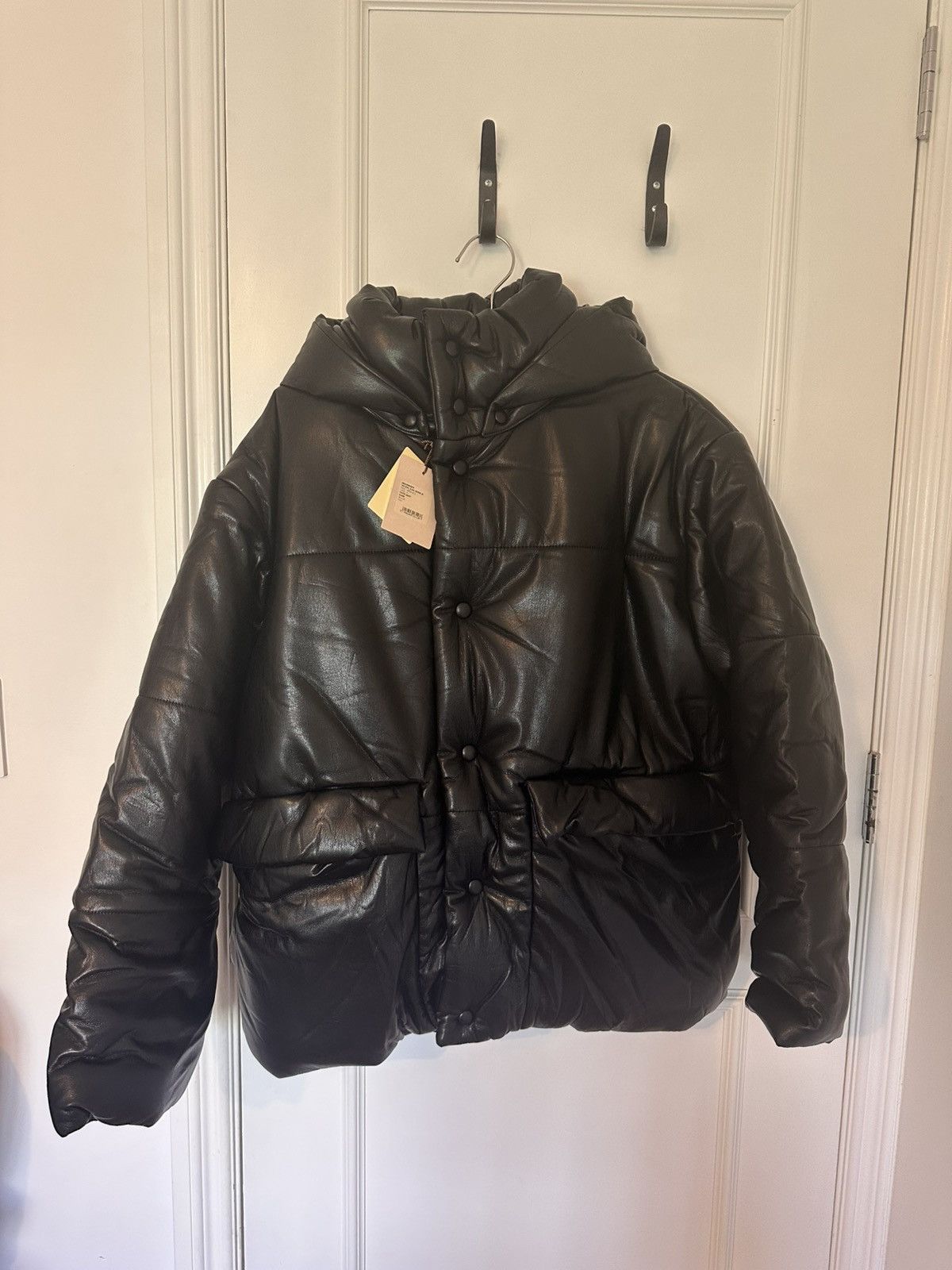 Nanushka HIDE MENS Okobor™ Alt-Leather Hooded Puffer Size US XL / EU 56 / 4 - 7 Thumbnail