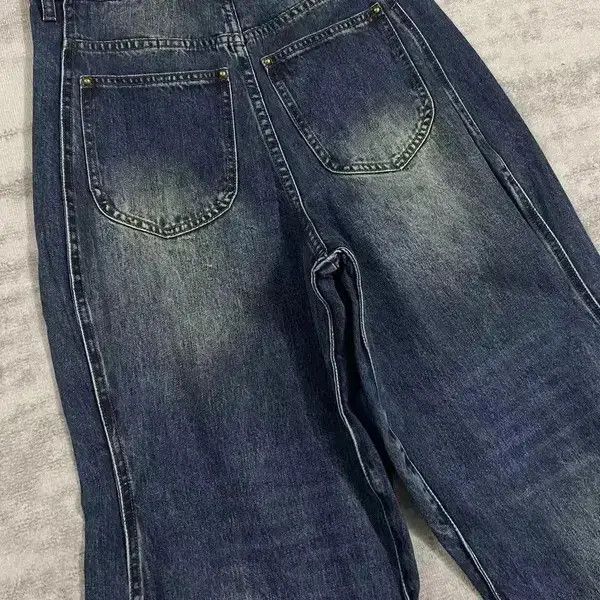 VIBE Vintage Hip Hop Harajuku Cowboy Wavy Pants Jeans y2k 90’s Size US 32 / EU 48 - 3 Thumbnail