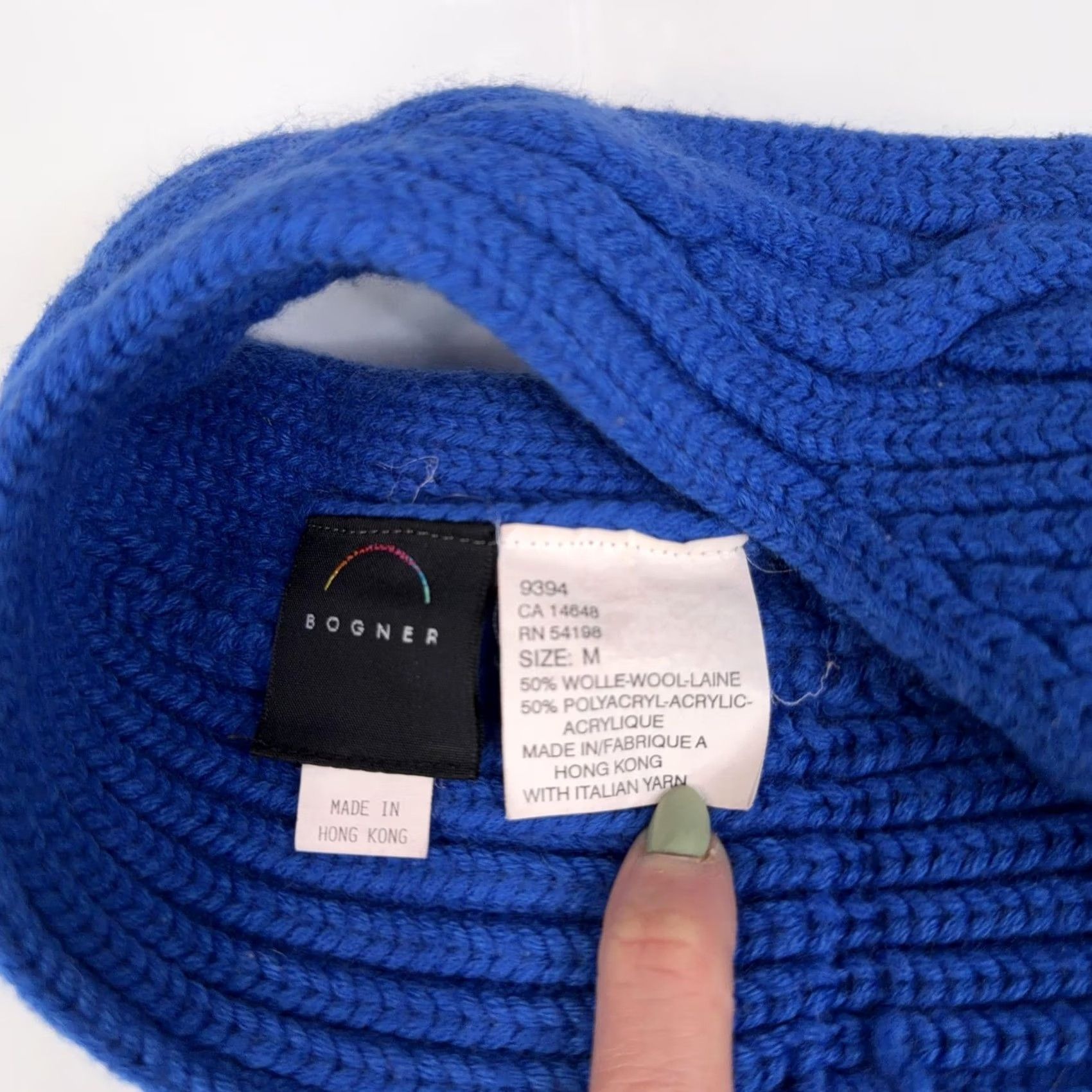 Bogner VINTAGE Bogner Headband Womens M Blue Knit Cable Ear Warmer Ski Winter Wool Size ONE SIZE - 5 Thumbnail