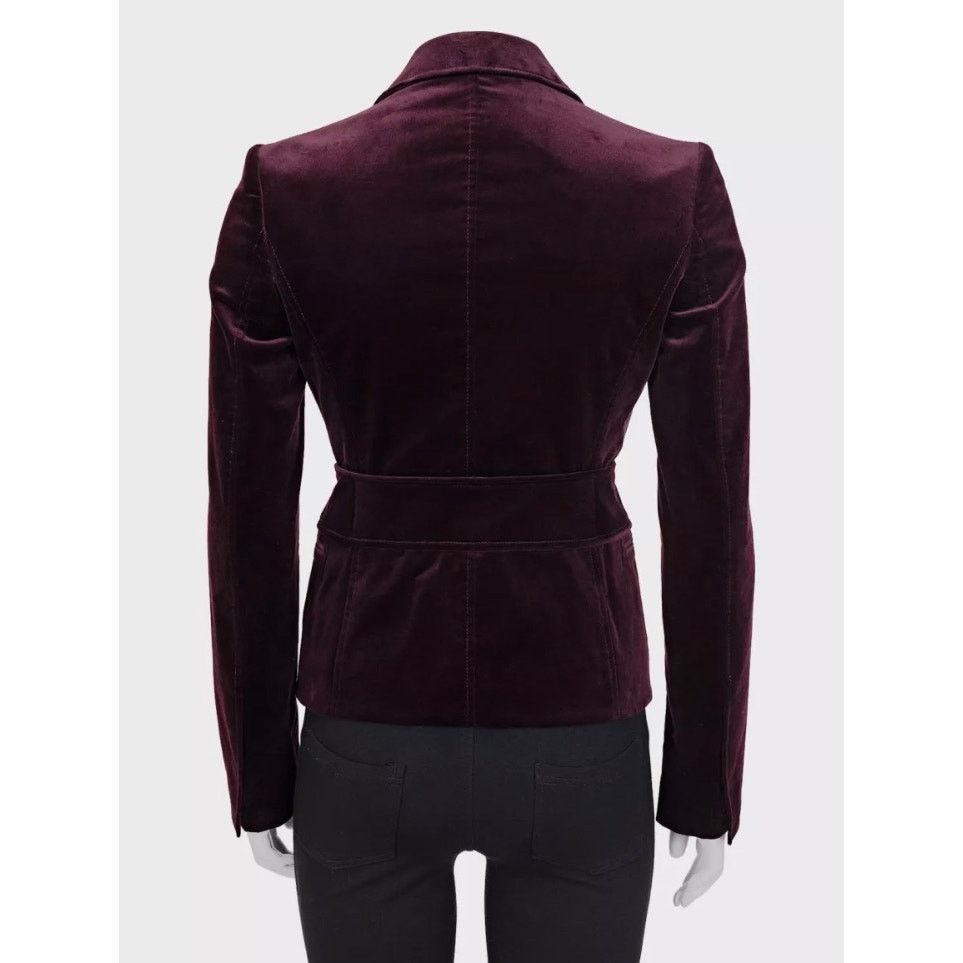 Gucci Gucci Purple Velvet Fitted Jacket - Italian Size 38/XS Size XS / US 0-2 / IT 36-38 - 3 Thumbnail