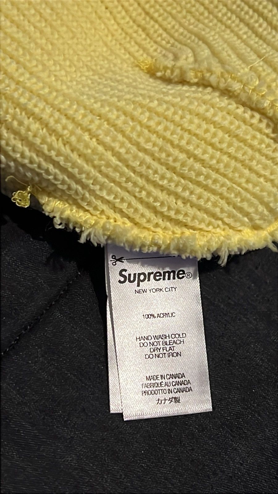 Supreme Supreme Overdyed Yellow Beanie Size ONE SIZE - 4 Thumbnail