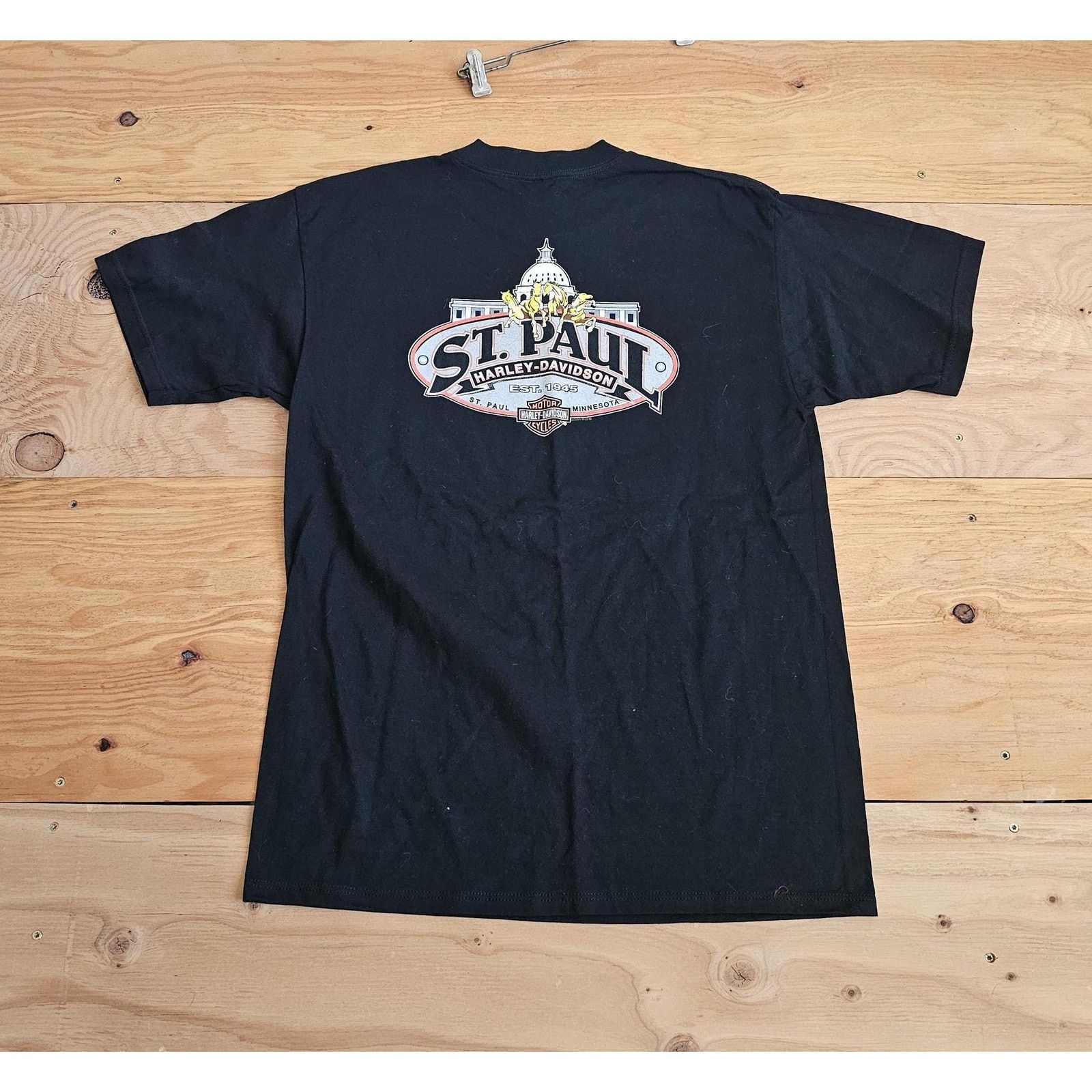 Harley Davidson Harley Davidson T-Shirt Eagle Flames Black Orange Sz L New Size US L / EU 52-54 / 3 - 4 Thumbnail