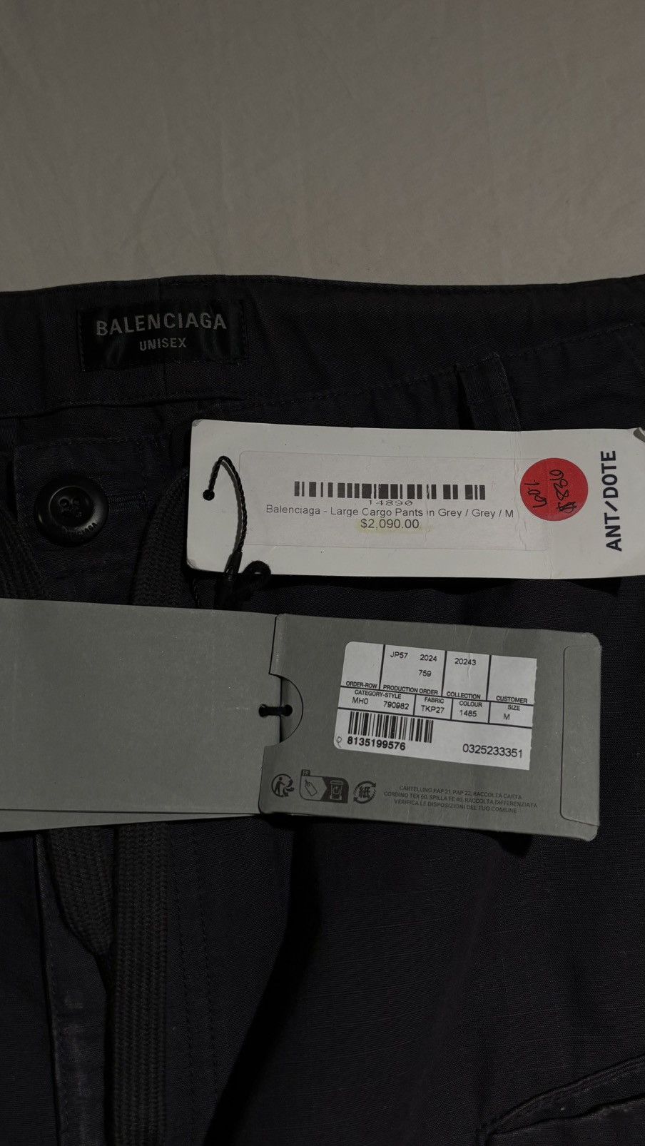 Balenciaga Balenciaga Large Cargo Pants in Grey Size US 32 / EU 48 - 12 Thumbnail