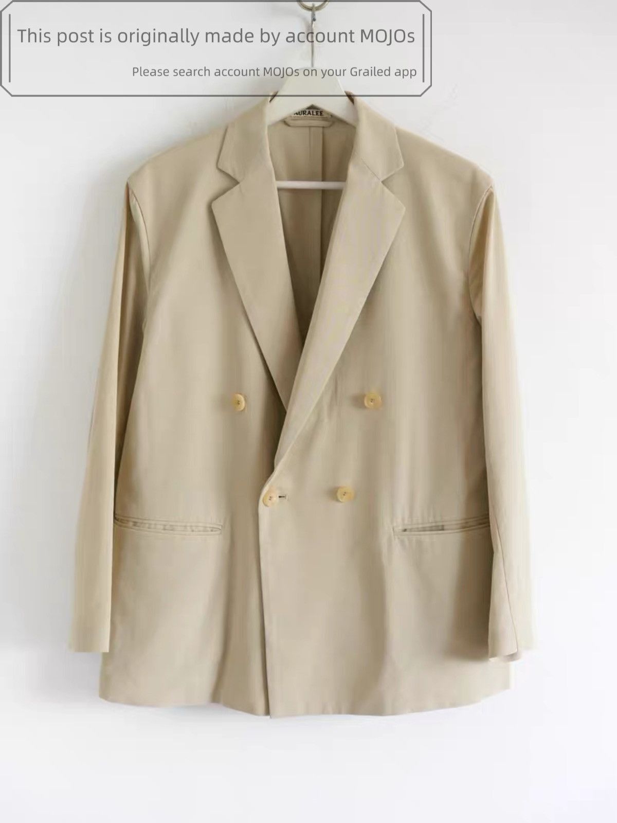 ジャケット・アウター AURALEE HARD TWIST DOUBLEBREASTED JACKET Auralee Hard Twist Wool Double Face Check Blouson | Grailed
