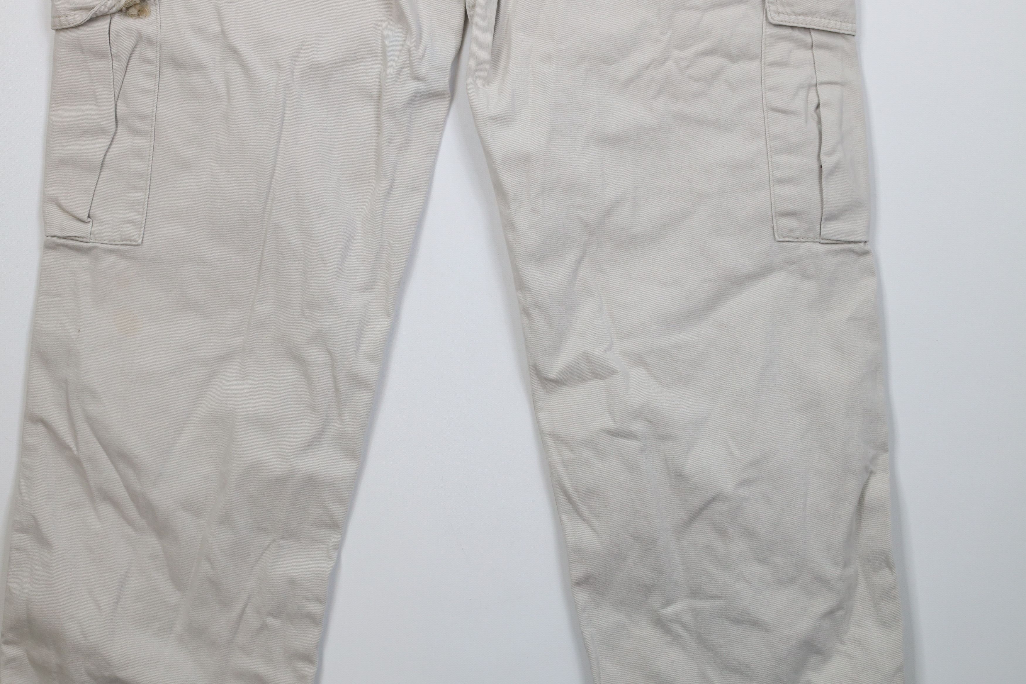 Levi's Vintage Y2K 2001 Levis Silvertab Wide Leg Cargo Pants Beige Size US 32 / EU 48 - 15 Thumbnail