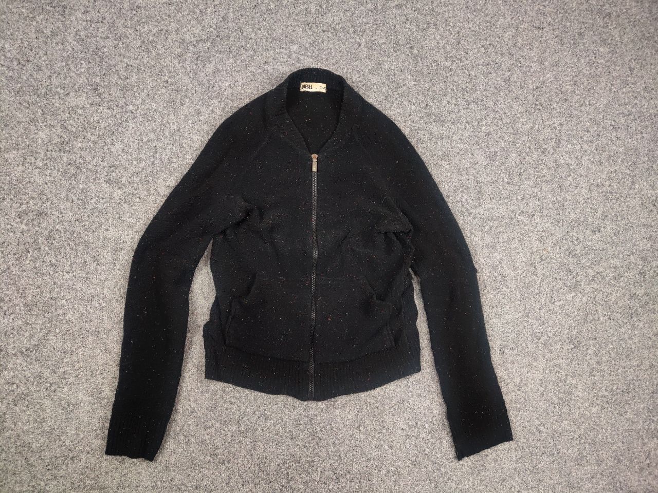 Diesel Vintage 90's Diesel Light Dark Knit Bomber Sweater Y2k Style Size US S / EU 44-46 / 1 - 9 Thumbnail