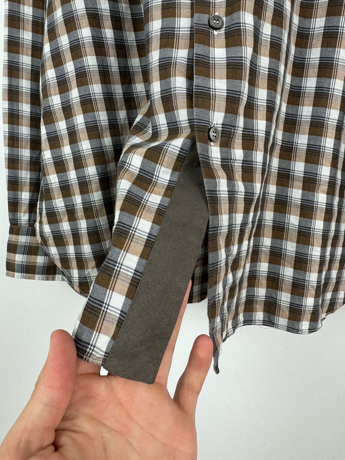 Brioni Brioni Check Buttons Shirt Size US XXL / EU 58 / 5 - 7 Thumbnail