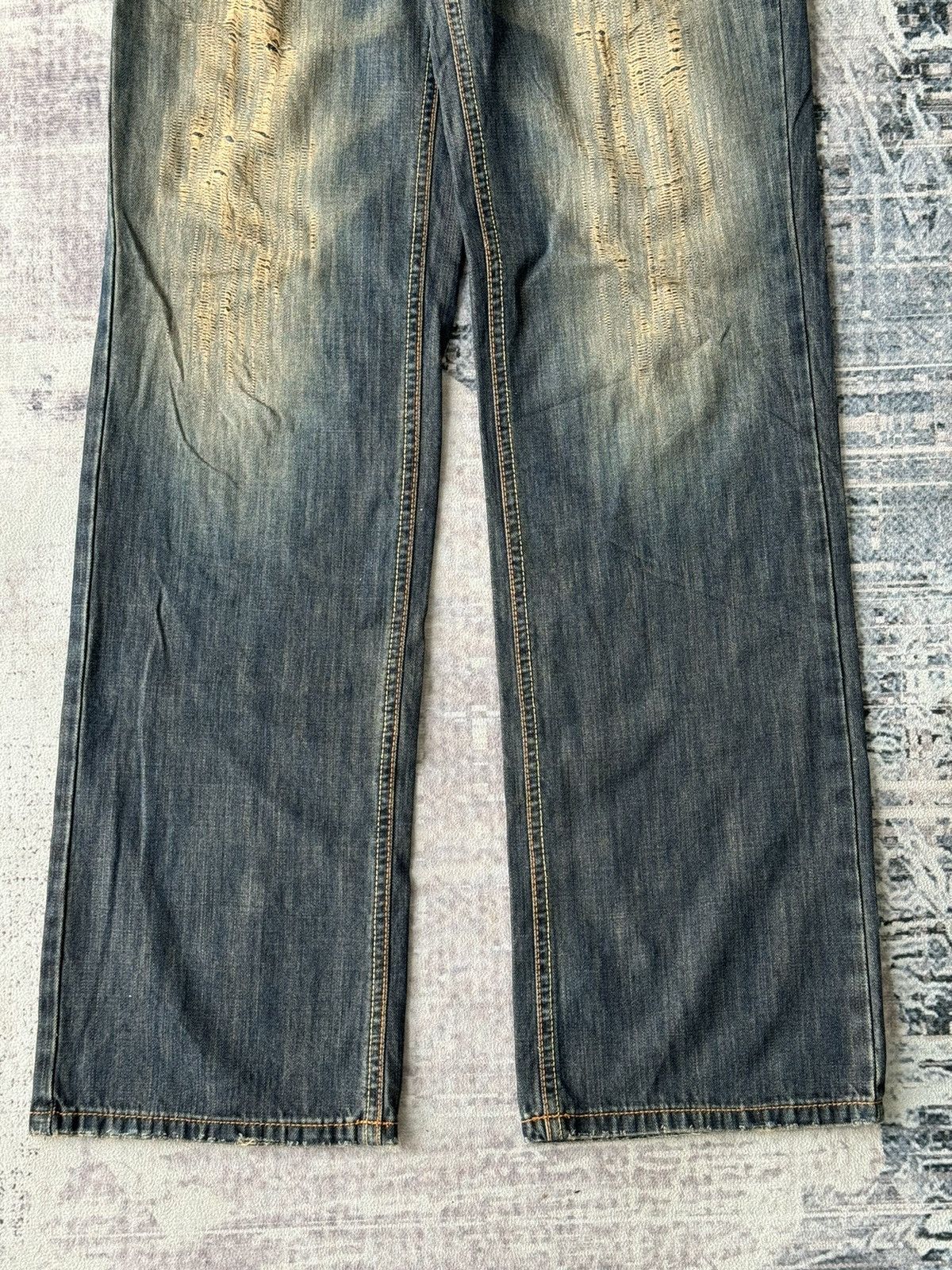 Japanese Brand Denma DF-7 Devil Flared Distressed Denim / GOA Style Size US 29 - 4 Thumbnail