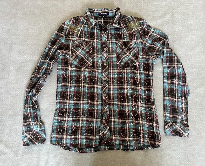 Yohji Yamamoto Vintage Japanese Embroidered Plaid Shirt-2506 Size M / US 6-8 / IT 42-44 - 2 Thumbnail