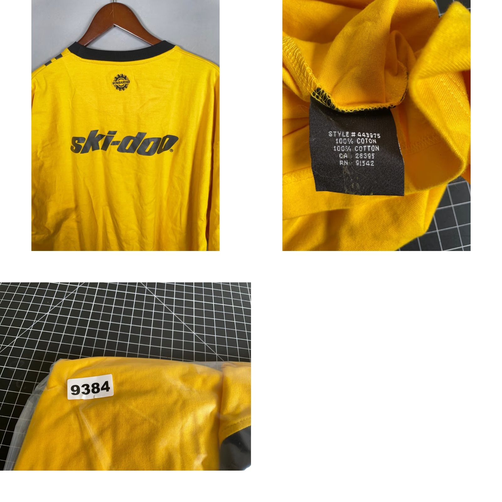 Vintage VINTAGE Ski-Doo Bombardier T-Shirt Adult 2XL Yellow Cotton Short Sleeve Crew Neck Men Graphic Print Heavyweight Logo Retro Outdoor Transportation Mens Size US XXL / EU 58 / 5 - 8 Thumbnail