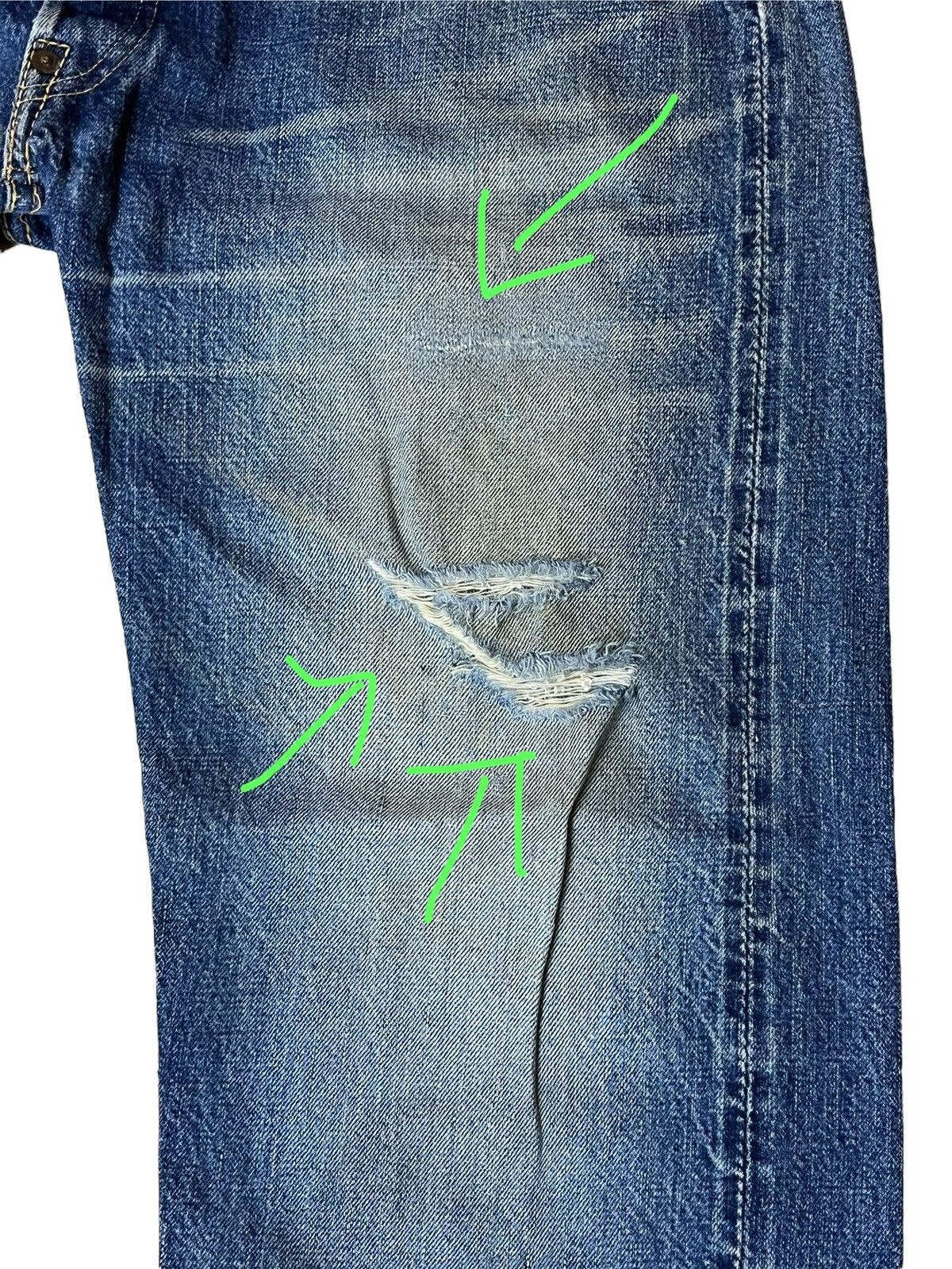 Evisu SICK🔥VINTAGE EVISU PARIS SIOTANI BROTHERS SELVEDGE JEANS Size US 36 / EU 52 - 22 Thumbnail