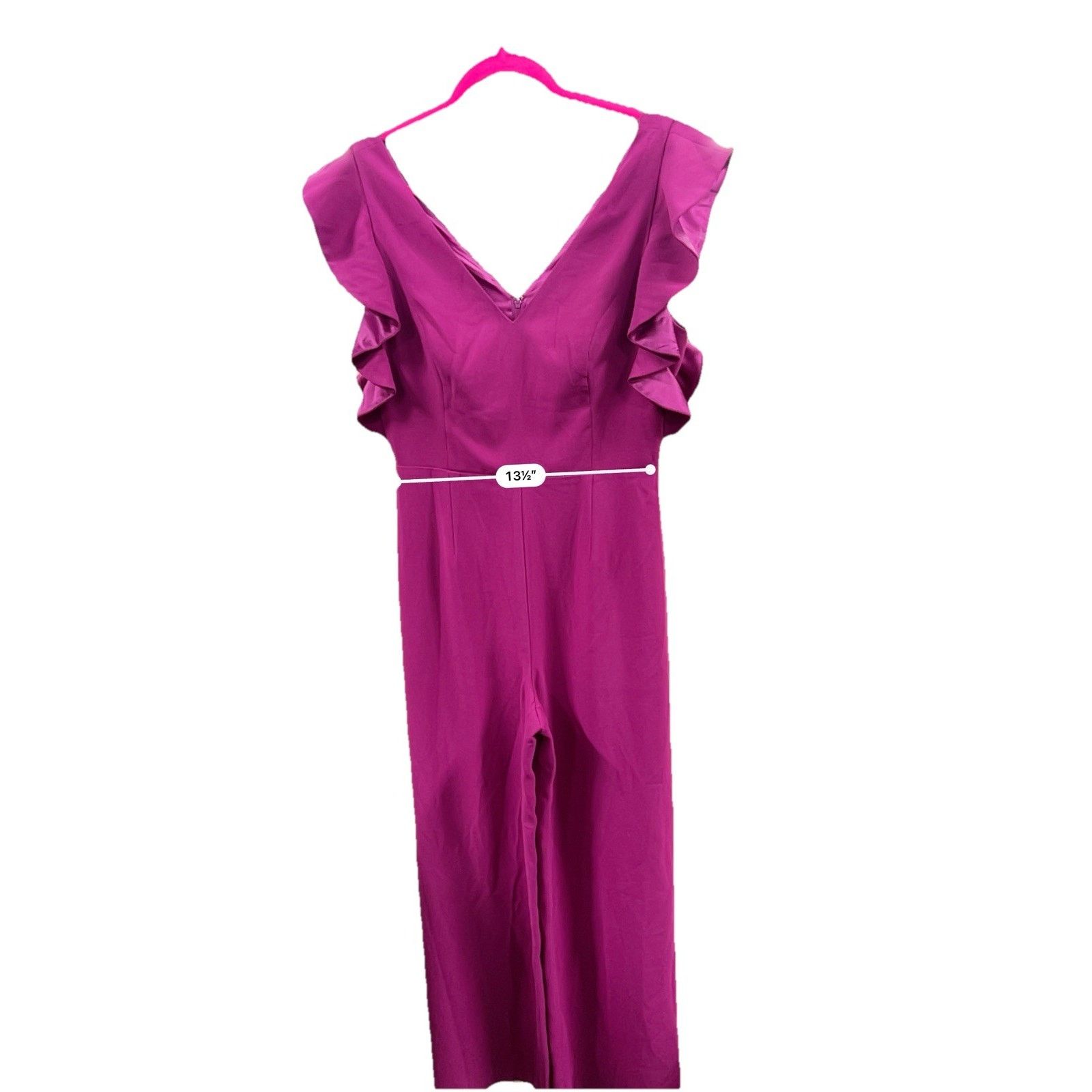 Lilly Pulitzer Lilly Pulitzer Kallie Ruffle Jumpsuit Berry Women’s Size 6 Size 28" / US 6 / IT 42 - 8 Thumbnail