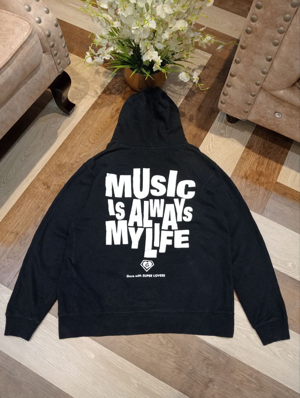 Super Lovers SUPER LOVERS LOVE THE MUSIC HOODIE Size US L / EU 52-54 / 3 - 8 Thumbnail