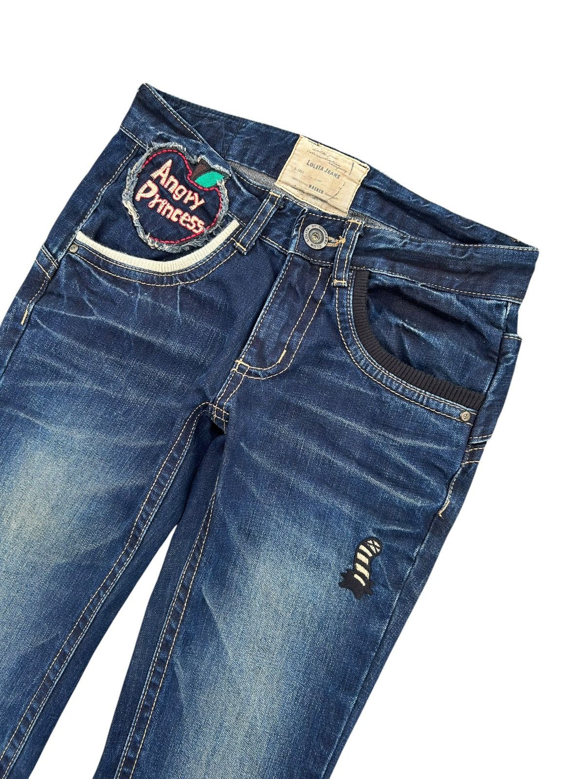 Kapital YOSHITOMO NARA LOLITA EXOTIC DISTRESSED DENIM JEANS Size US 29 - 4 Thumbnail