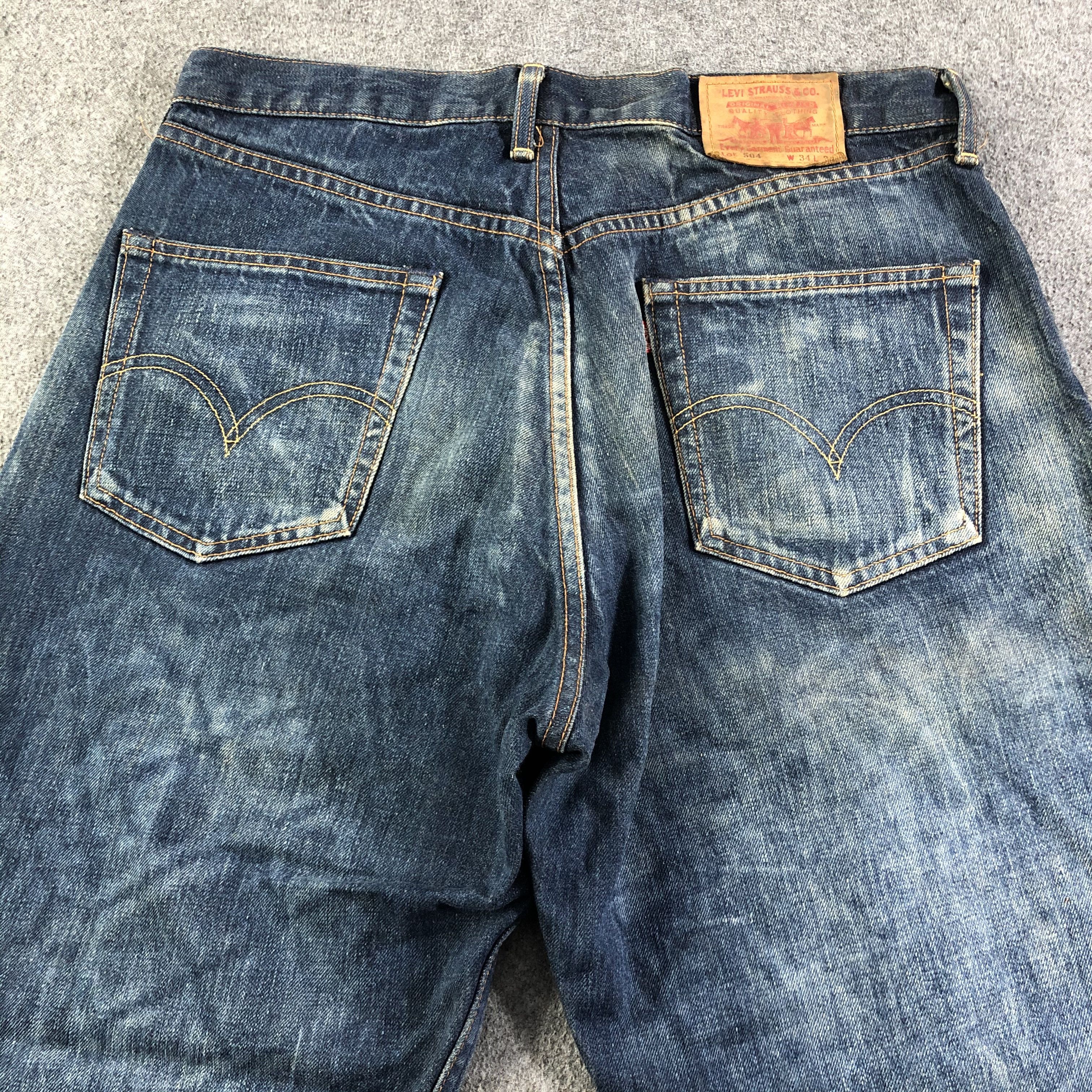 Levi's Vintage 90s Blue Wash Levis 504 Jeans-J2771 Size US 34 / EU 50 - 4 Thumbnail