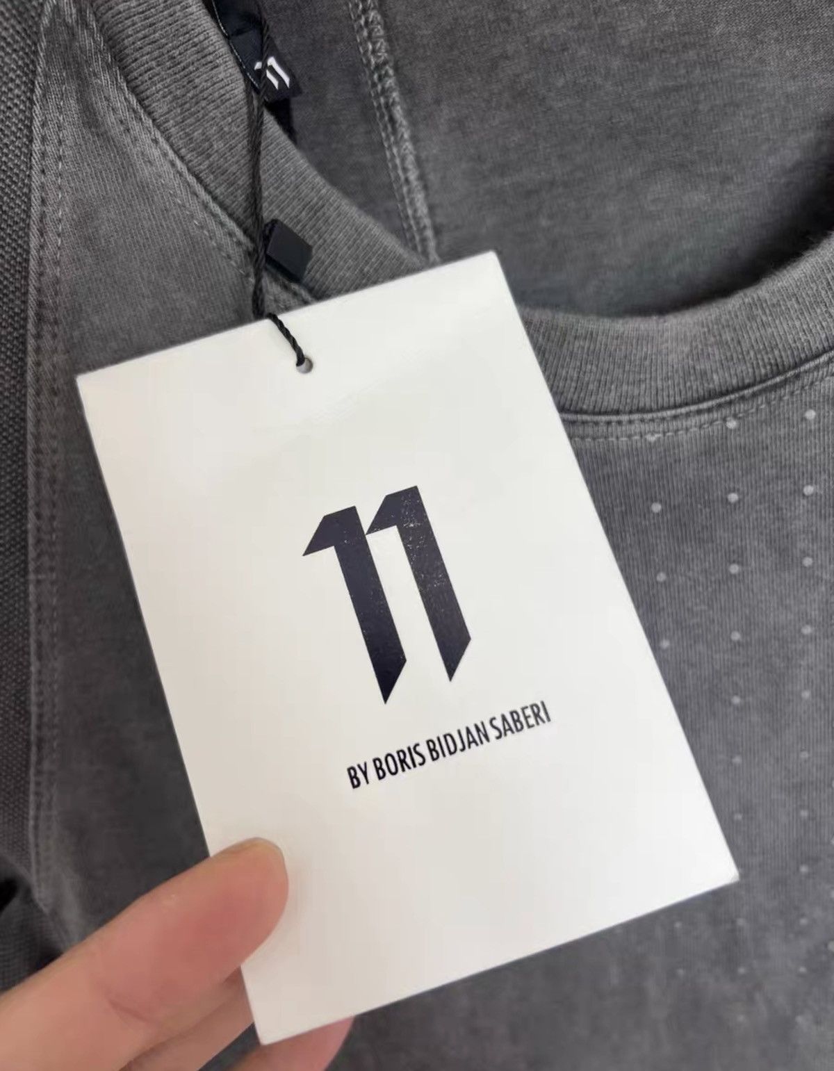 11 By Boris Bidjan Saberi 11ByBBS Washed Grey 3M Reflective Short-Sleeve T-Shirt Size US XXS / EU 40 - 9 Thumbnail