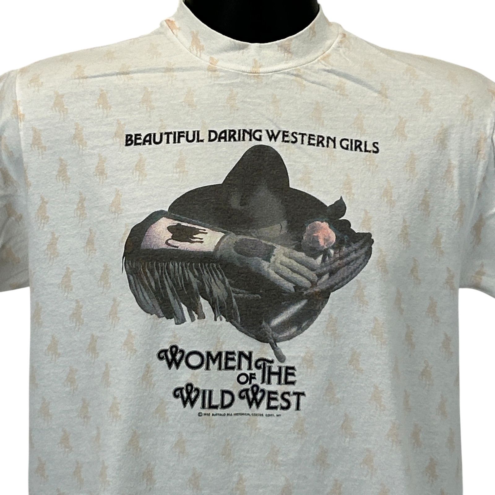 Hanes Vintage 90s Women of the Wild West T Shirt Cowgirl White M Size US M / EU 48-50 / 2 - 1 Thumbnail