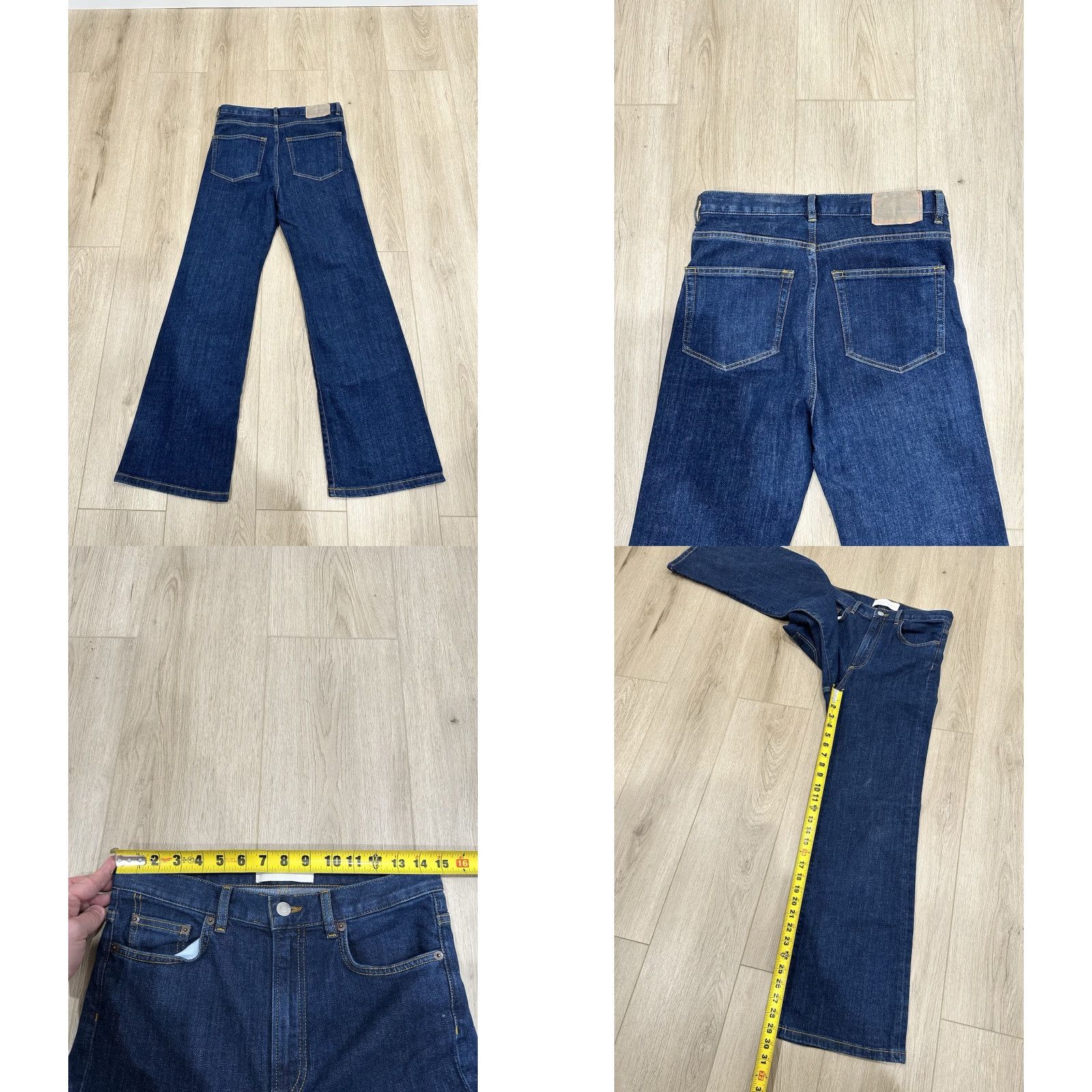 JEANERICA Jeanerica Jeans Pyramid Blue Cotton Blend High Rise Straight Size 29 Jeans Women Regular 29x29.5 Pockets Denim Vintage No Size 29" - 8 Thumbnail