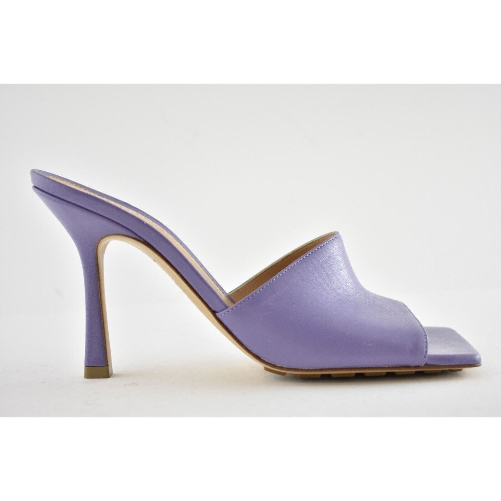 Bottega Veneta Stretch Square Toe Lavender Backless Sandal Heel Pump 37.5 Size US 7.5 / IT 37.5 - 4 Thumbnail