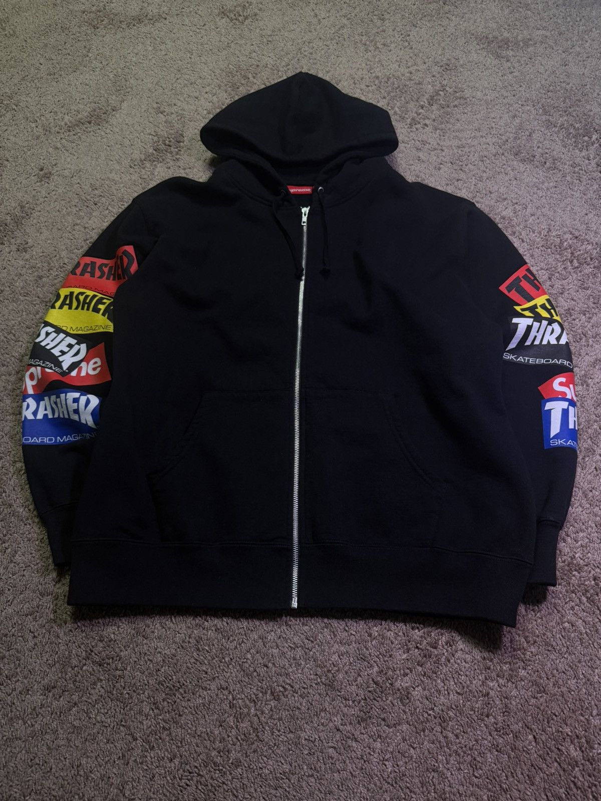 Supreme ThrasherxSupreme Collab zip up hoodie Size US L / EU 52-54 / 3 - 1 Thumbnail