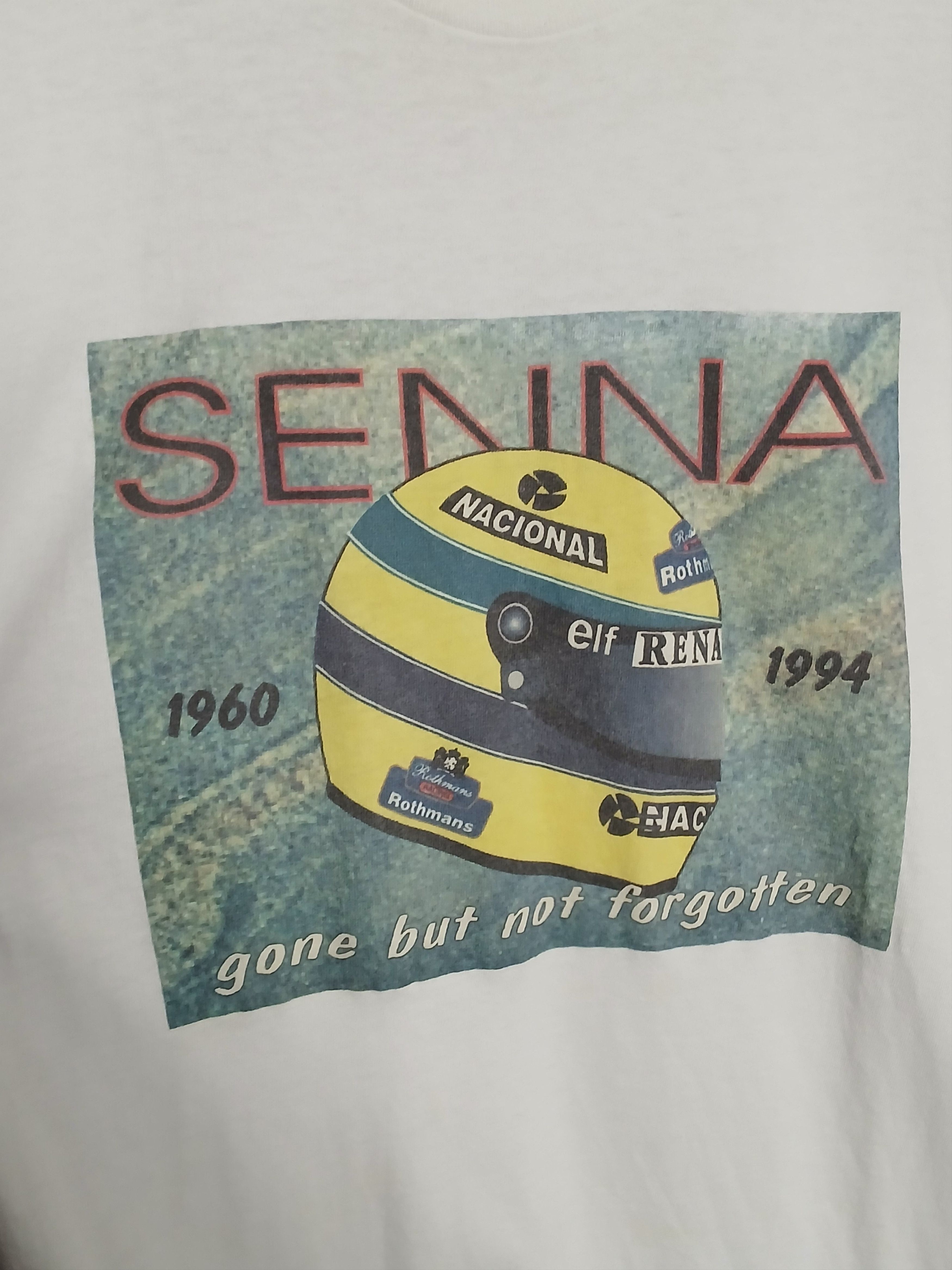 Formula 1 Vintage Ayrton Senna F1 Racing Single Stitch T-Shirt Size US XL / EU 56 / 4 - 3 Thumbnail