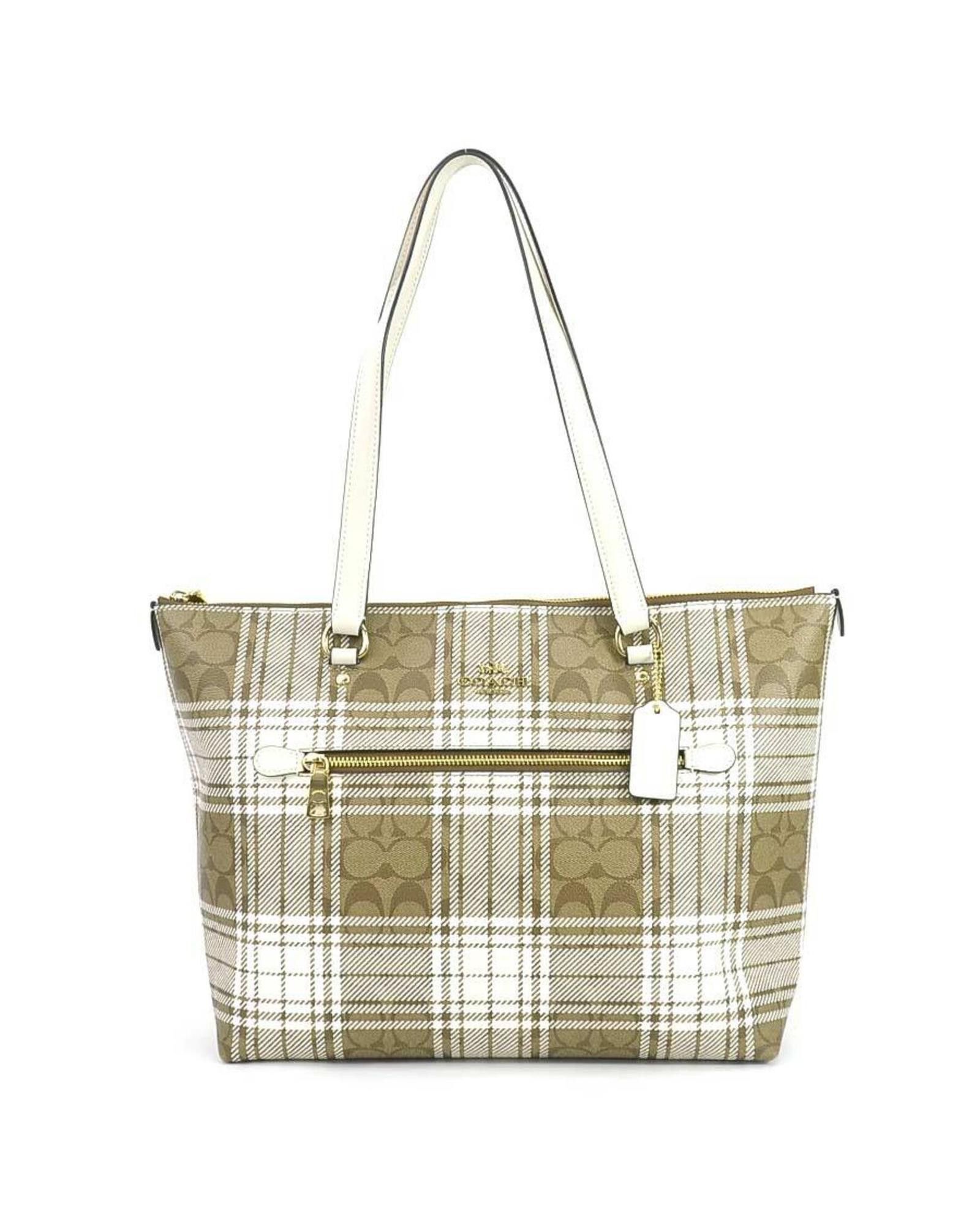 image of Timeless Beige Canvas Coach Bag, Women's