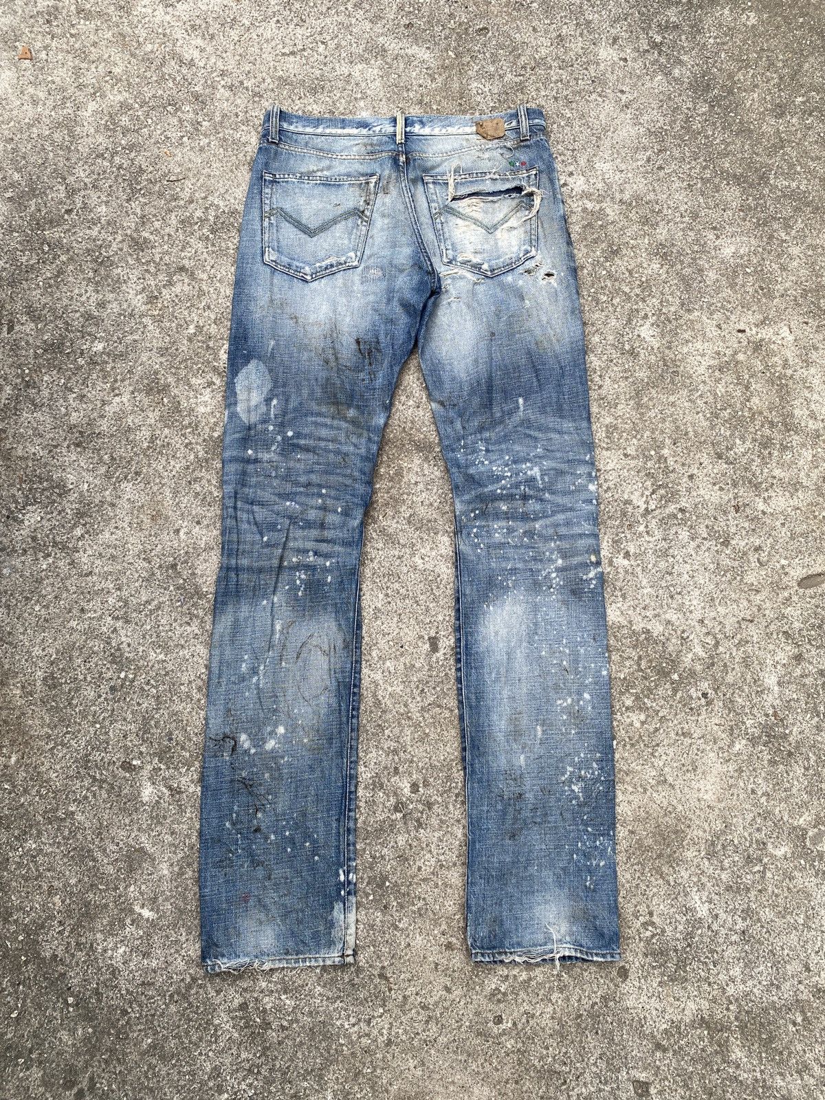 Energie Energie Italy Green Selvedge Distressed Denim Size US 32 / EU 48 - 2 Thumbnail