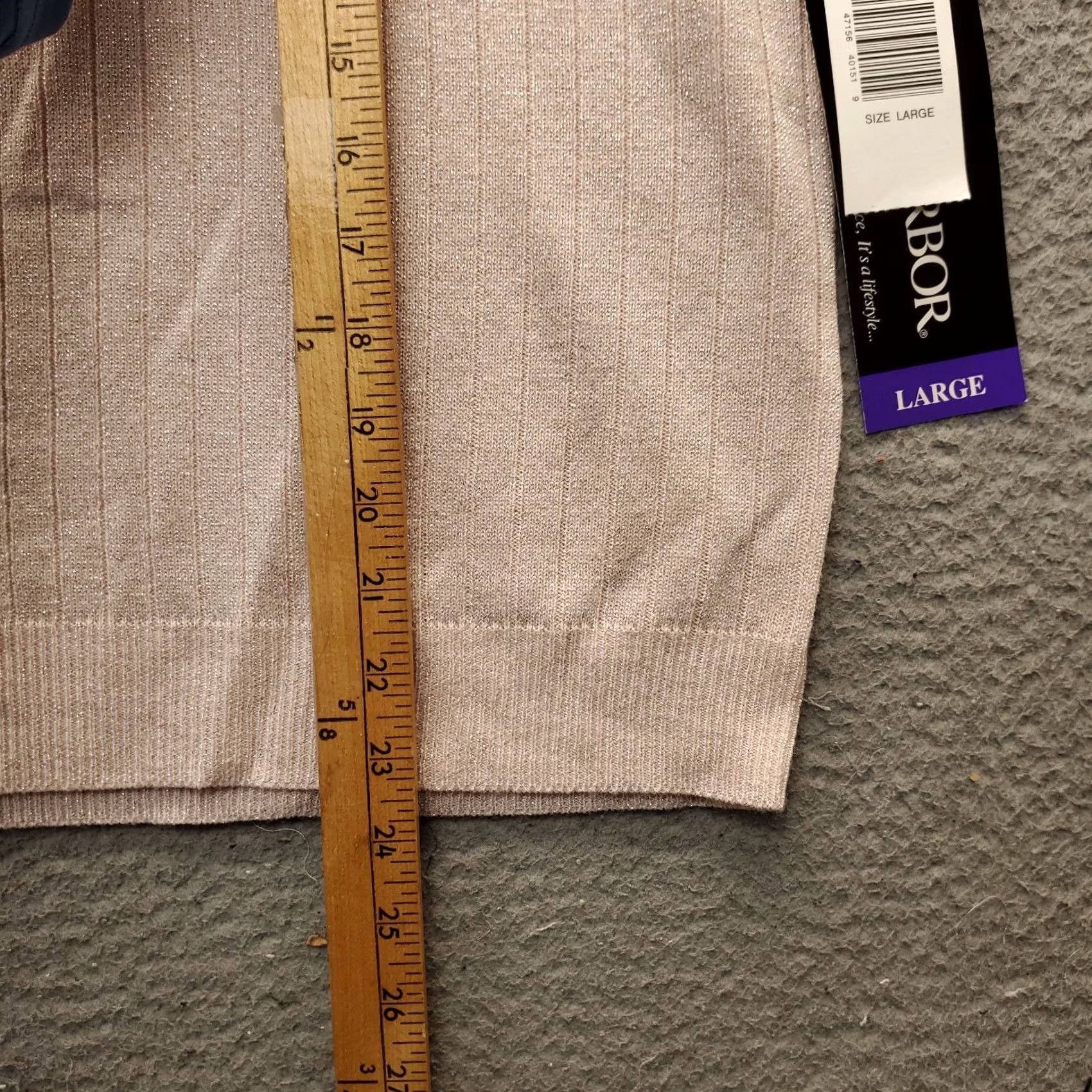 Vintage Sag Harbor Sweater Women L Pink Stretch Knit Short Sleeve Mock Neck Pullover Size L / US 10 / IT 46 - 3 Thumbnail