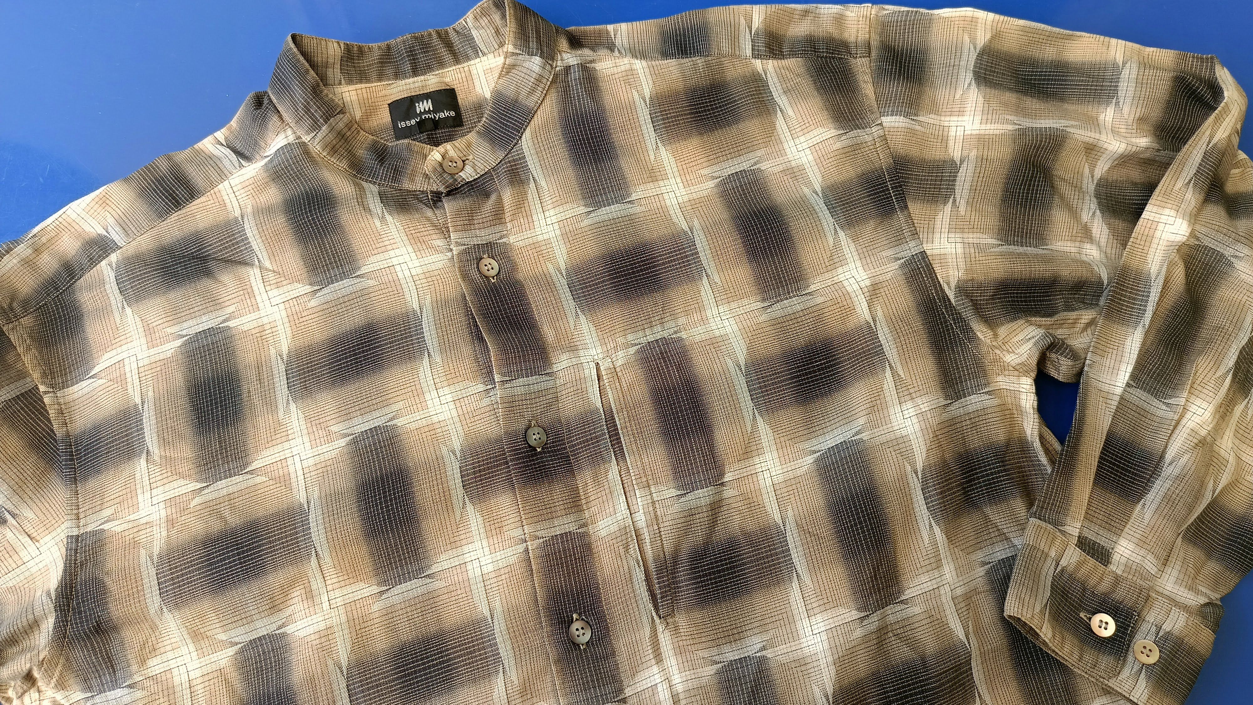 Issey Miyake Issey Miyake IM studio Japan geometric mandarin shirt VTG Size US M / EU 48-50 / 2 - 12 Thumbnail