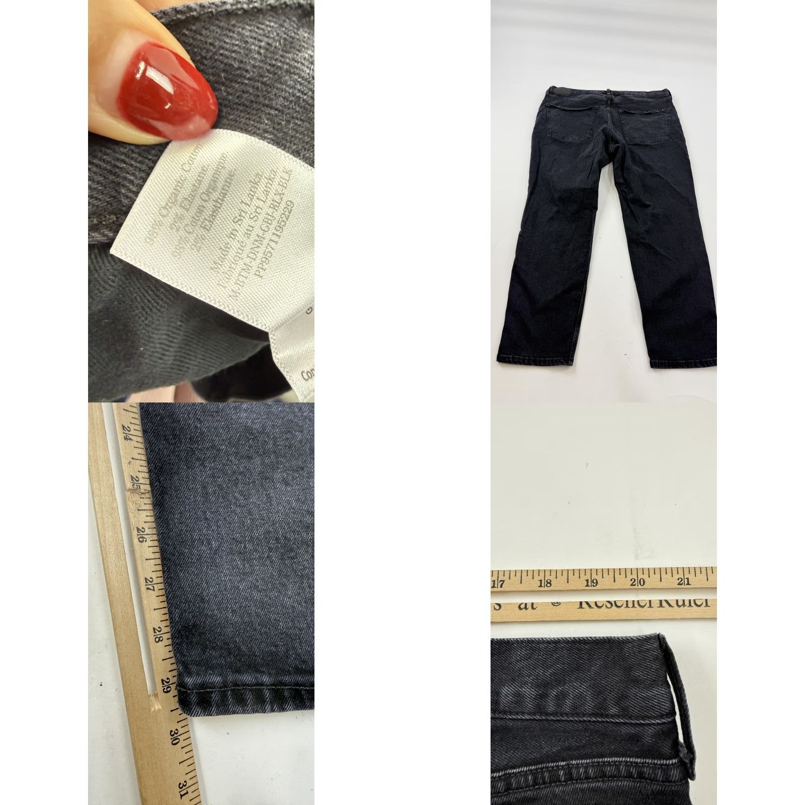 Everlane Everlane Jeans Mens 40x30 Black The Organic Taper Denim Straight Leg Relaxed Fit Jeans Mens Black 40x30 Size US 40 / EU 56 - 8 Thumbnail