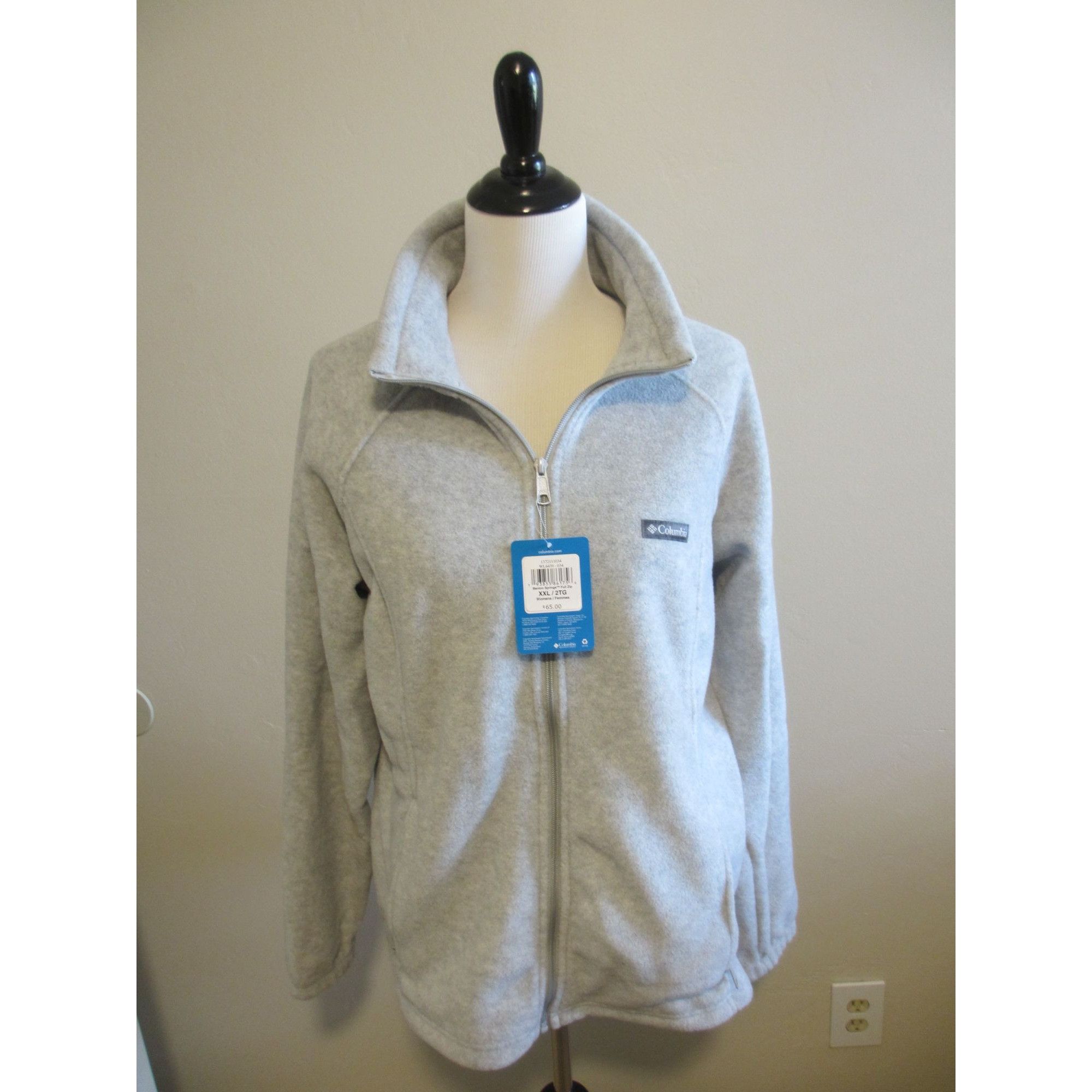 Columbia Columbia Women's XXL Gray Fleece Jacket With Full Zip & Stan Size XXL / US 16-18 / IT 52-54 - 1 Thumbnail