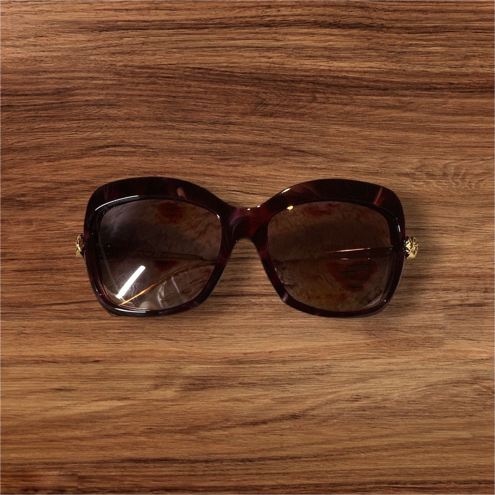 Cartier Cartier Cat-eye Havana Gold Violet Sunglasses CT0215SA Size ONE SIZE - 3 Thumbnail