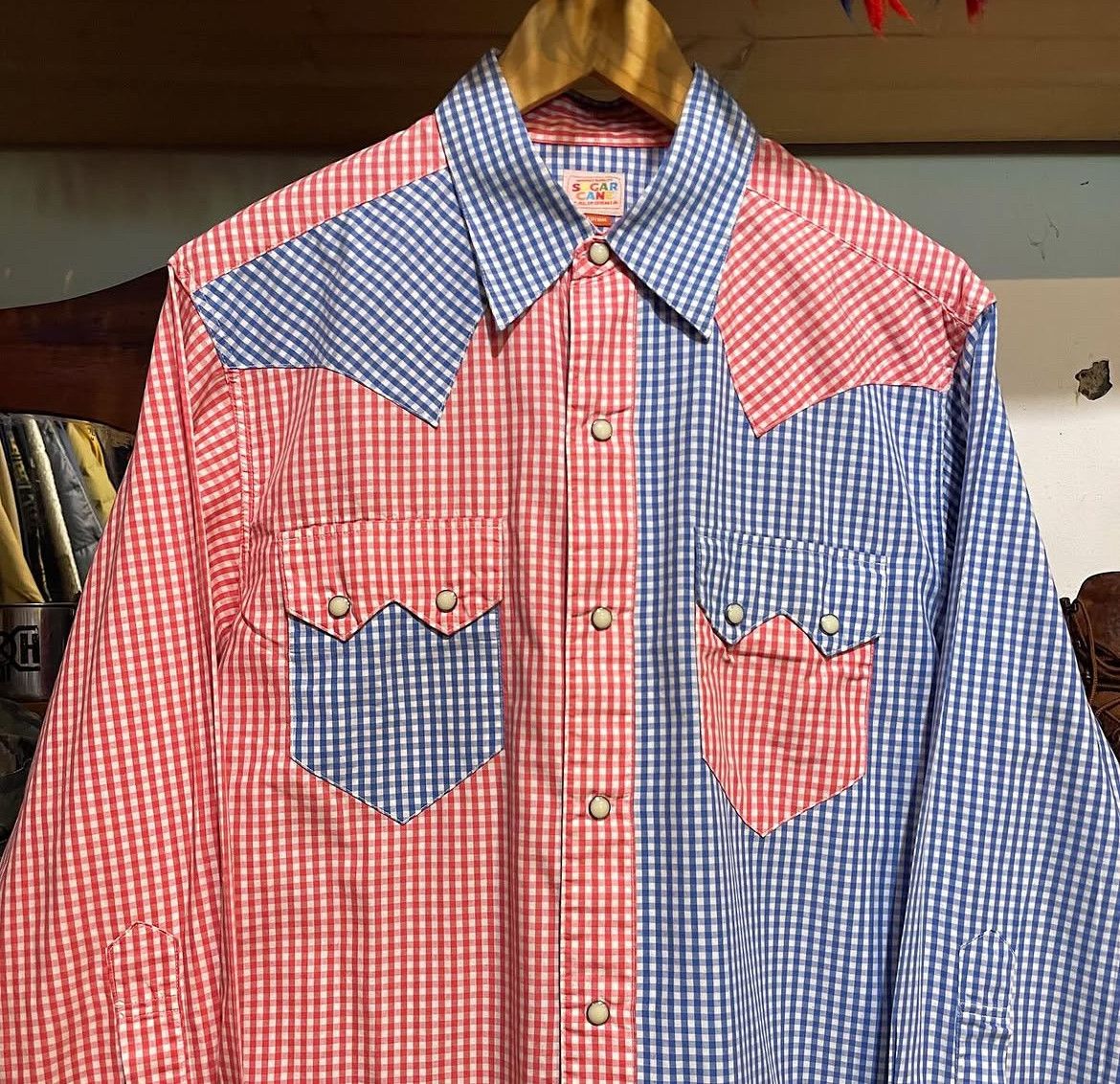 Sugar Cane 2000s Sugar Cane Toyo Enterprise Gingham Check Western Shirt Size US M / EU 48-50 / 2 - 2 Thumbnail