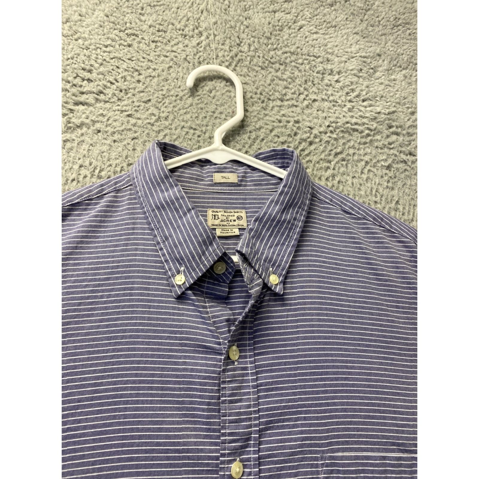 J.Crew VINTAGE J Crew Dress Shirt Men XLT Long Sleeve Blue Denim Twill Casual Business Formal 99-41 Size US XL / EU 56 / 4 - 2 Thumbnail