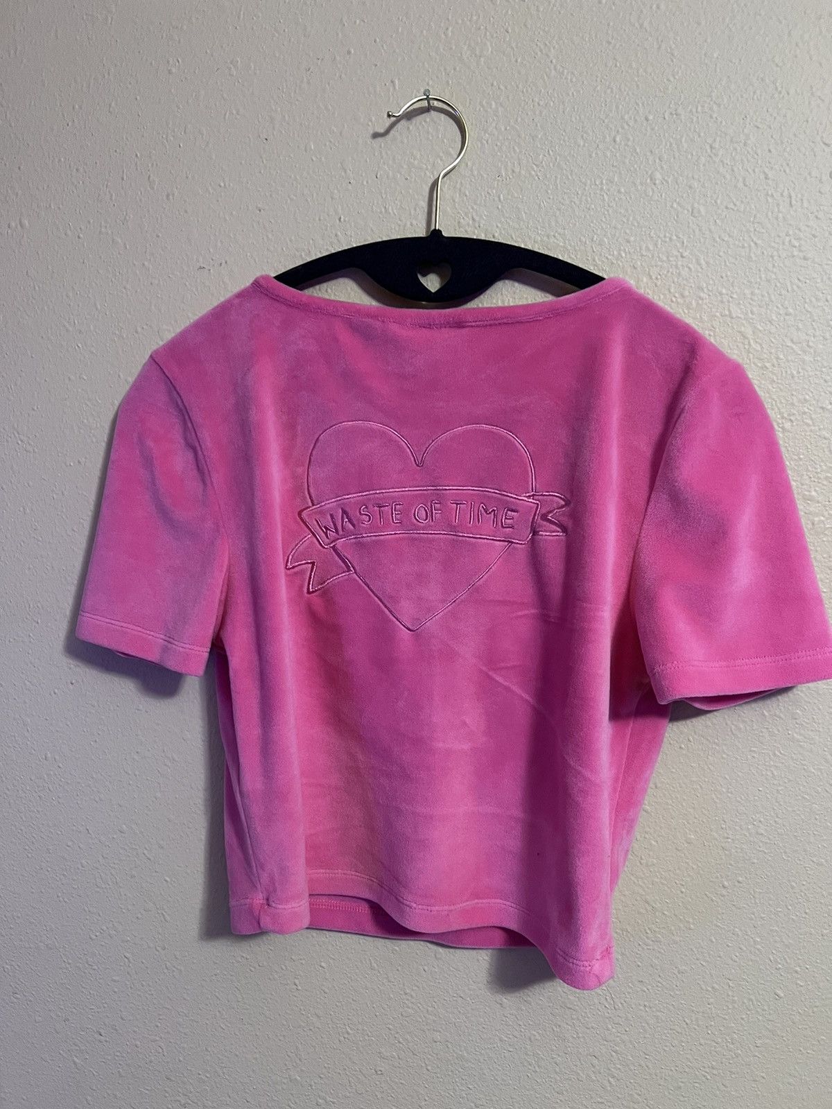 Lazy Oaf Lazy Oaf Waste of Time 💘 velour lounge heart button velvet Size ONE SIZE - 5 Thumbnail