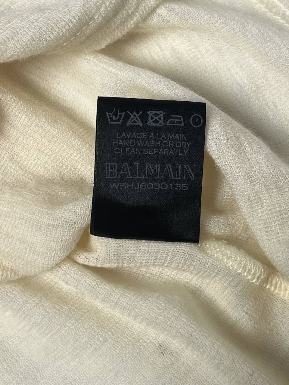 Balmain Balmain FW15 Henley Wool ShortSleeve T-Shirt Size US XL / EU 56 / 4 - 5 Thumbnail