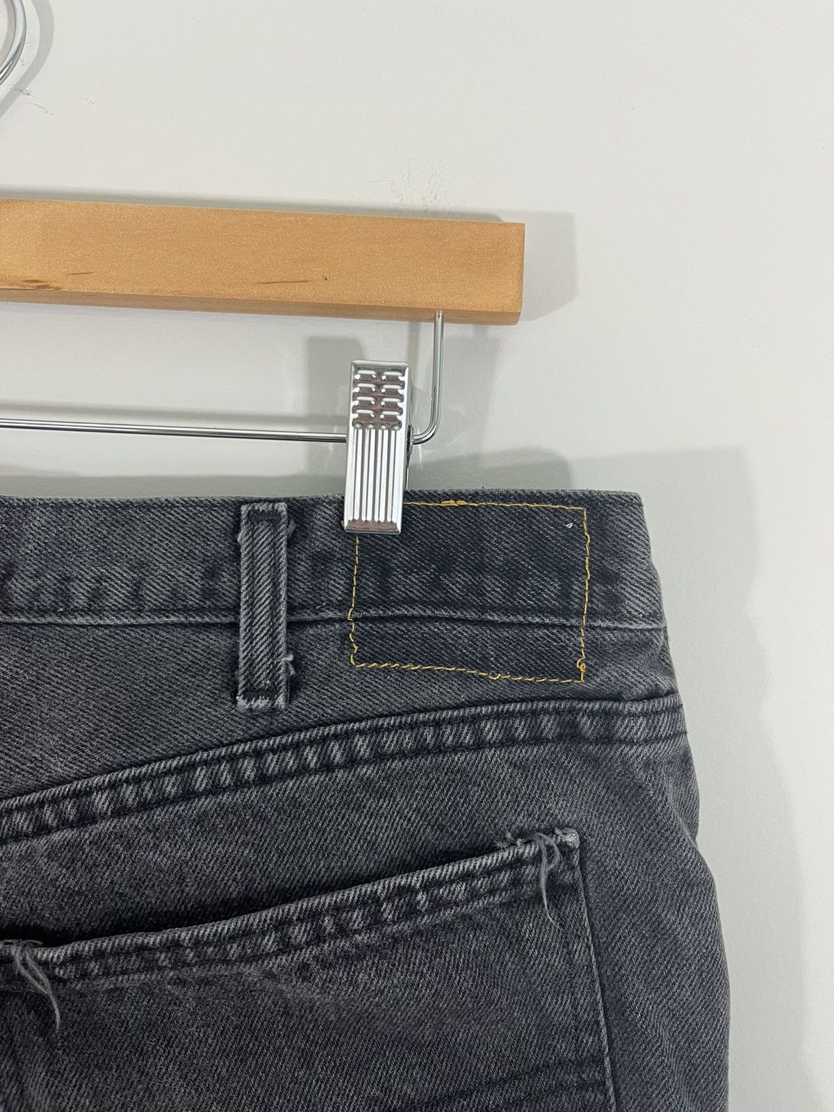 Vintage Sun Faded Released Hem Distressed Black Jeans Size US 36 / EU 52 - 9 Thumbnail