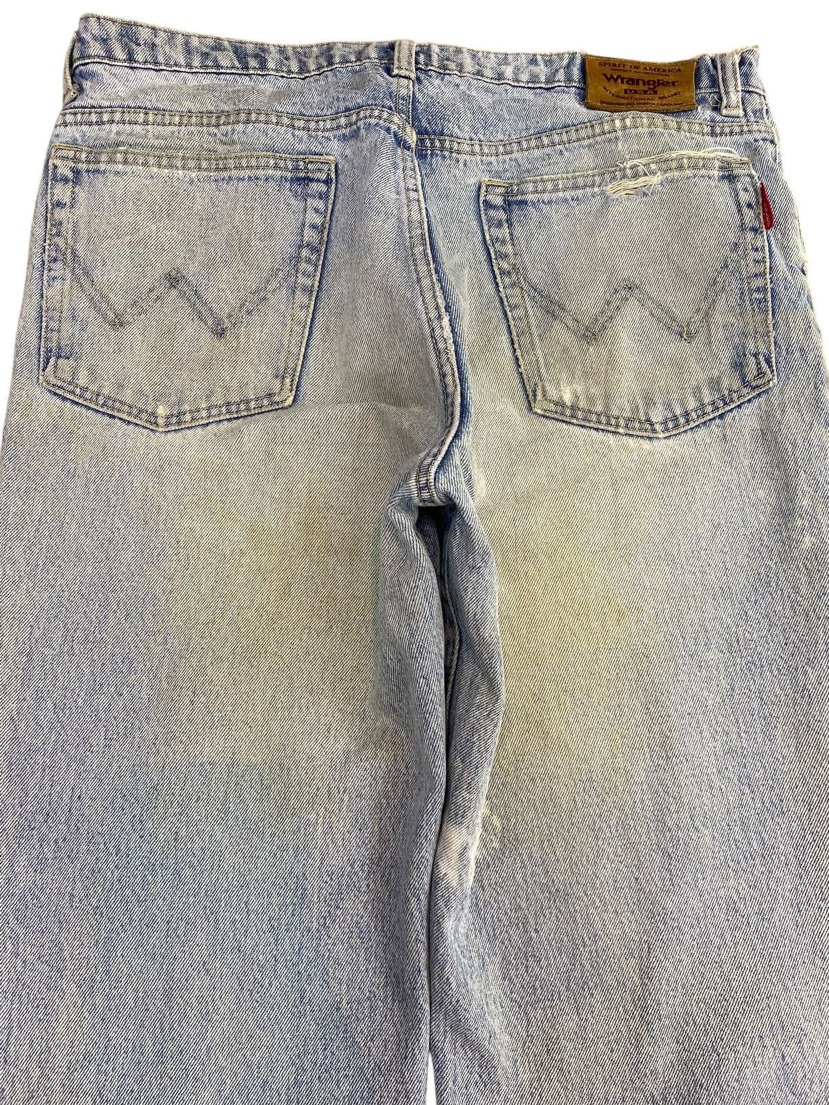 Wrangler Wrangler Acid Blue Wash Distressed Style Loose Jeans Size US 34 / EU 50 - 4 Thumbnail