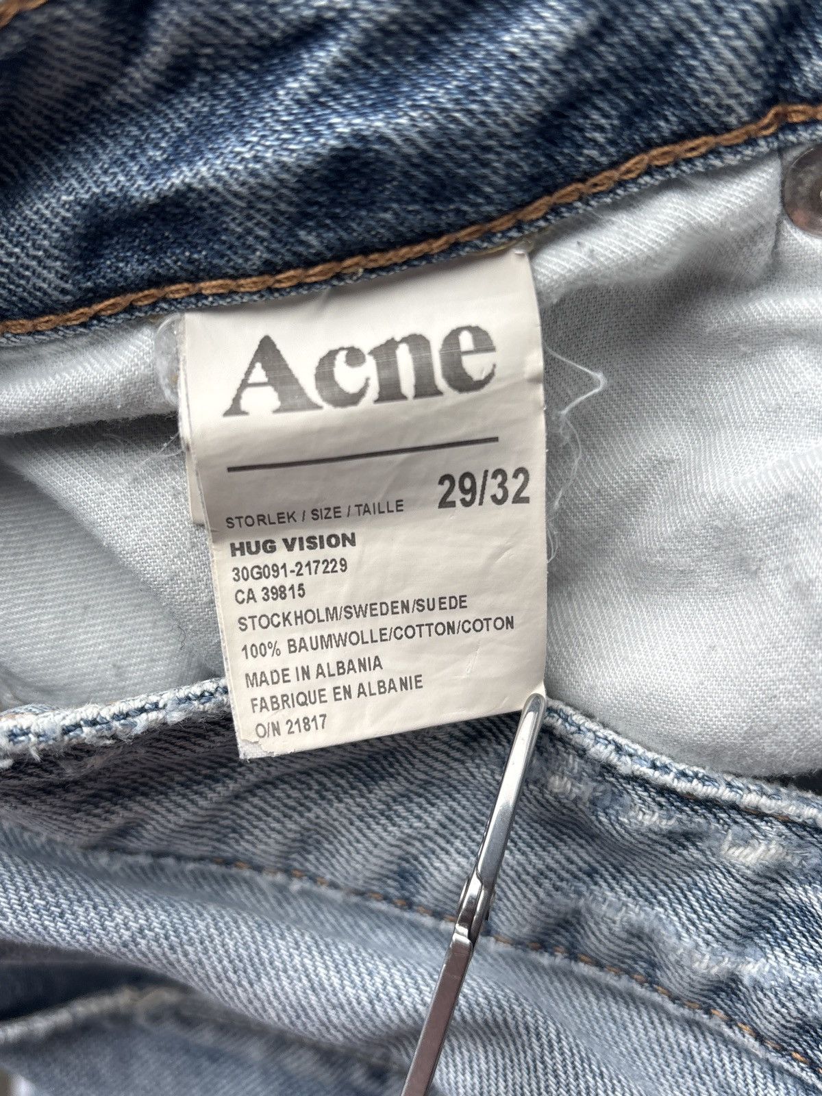 Acne Studios Acne Hug Vision Jeans Size 29" - 3 Thumbnail