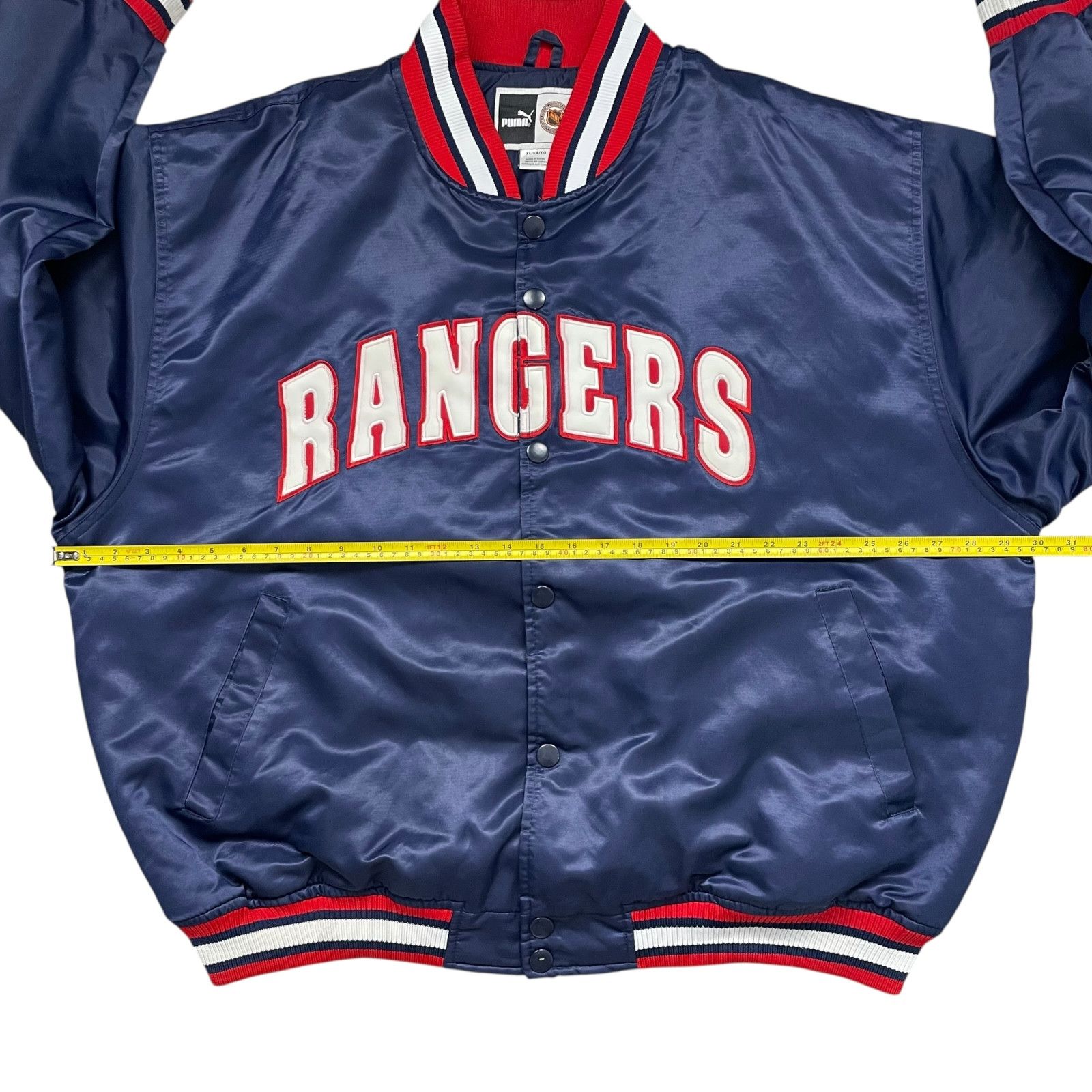 NHL VTG 90s NEW YORK RANGERS PUMA SATIN BOMBER JACKET LIBERTY XL Size US XL / EU 56 / 4 - 9 Thumbnail