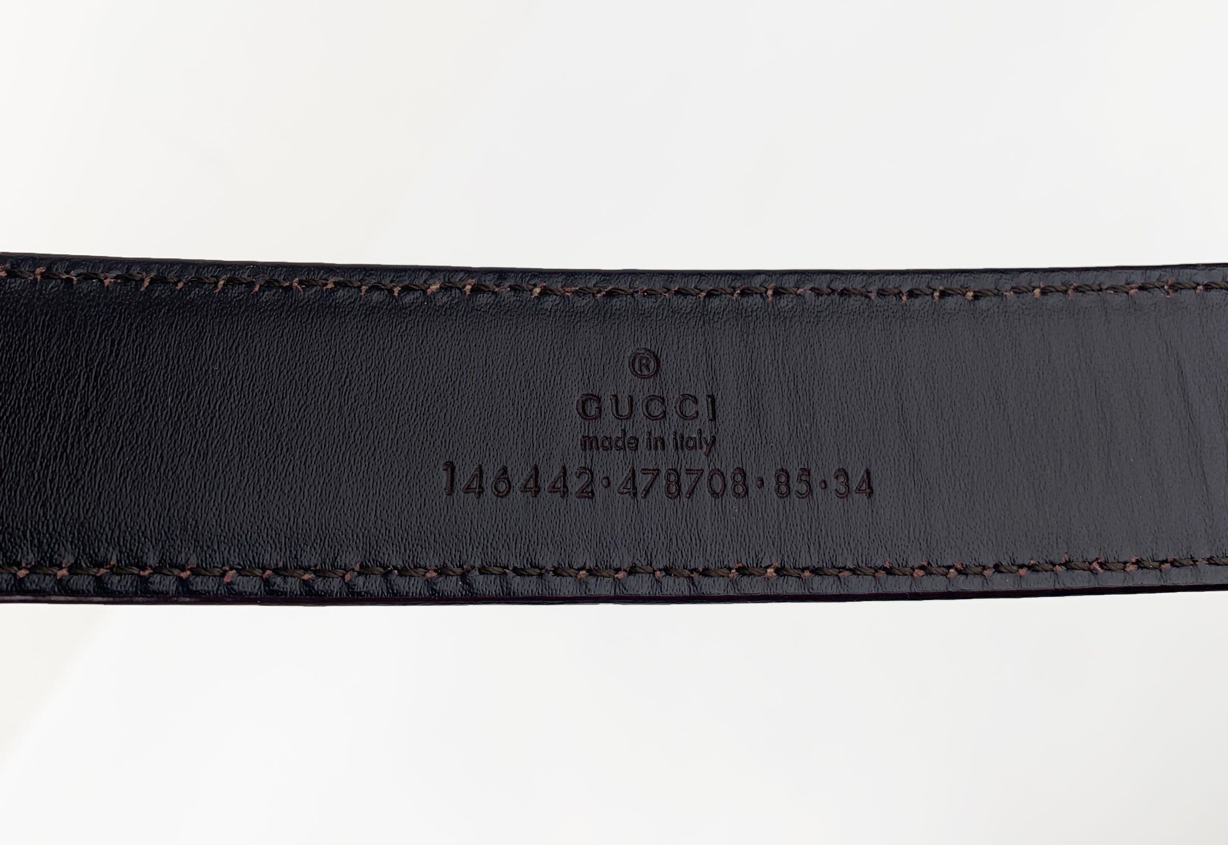 Gucci Gucci Vintage Horsebit Belt Leather Buckle GG Size 85 34 Size ONE SIZE - 8 Thumbnail